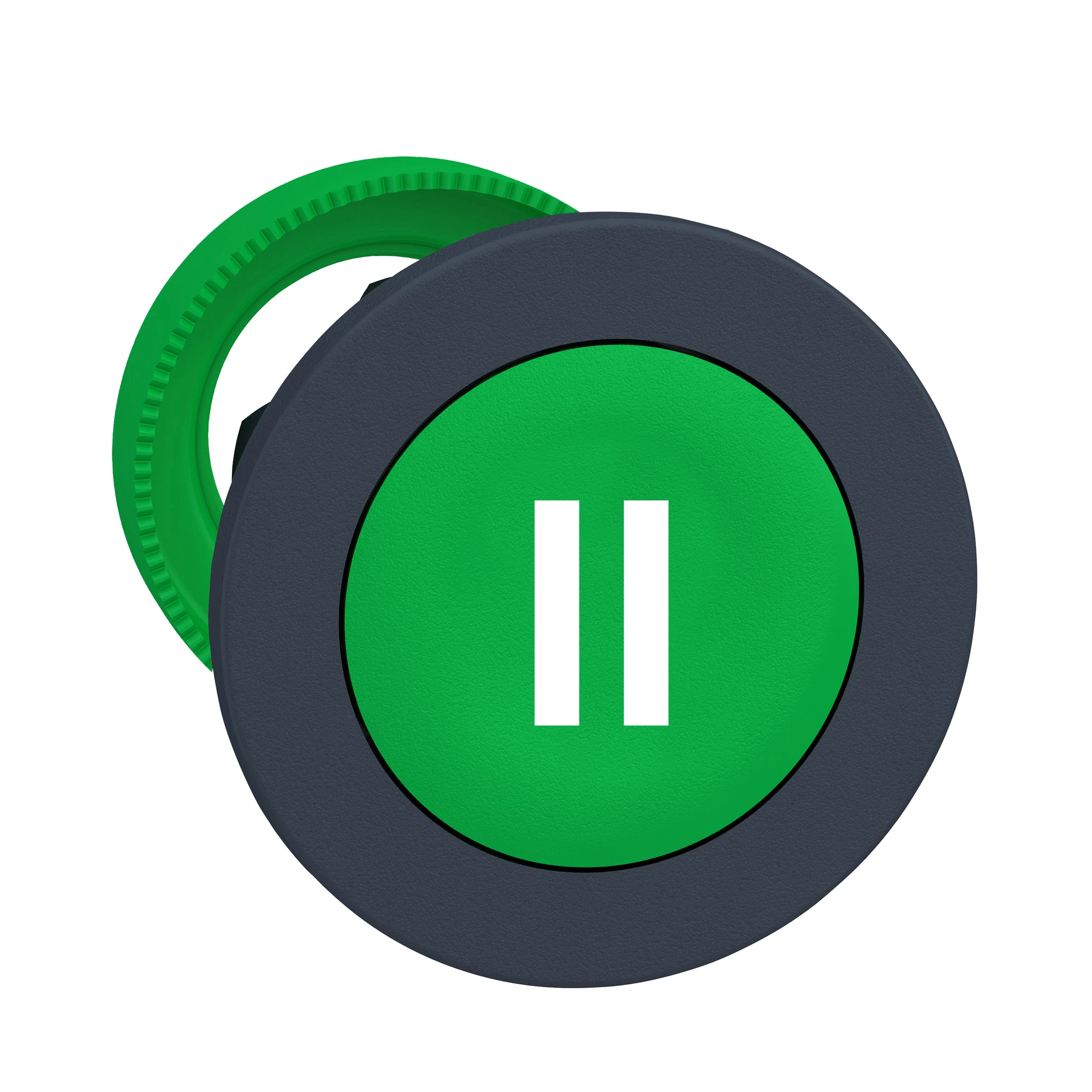 Schneider Electric ZB5FA336 Push button, front element, Harmony XB5F, plastic, 30mm, green, labeled II, momentary (img_001)