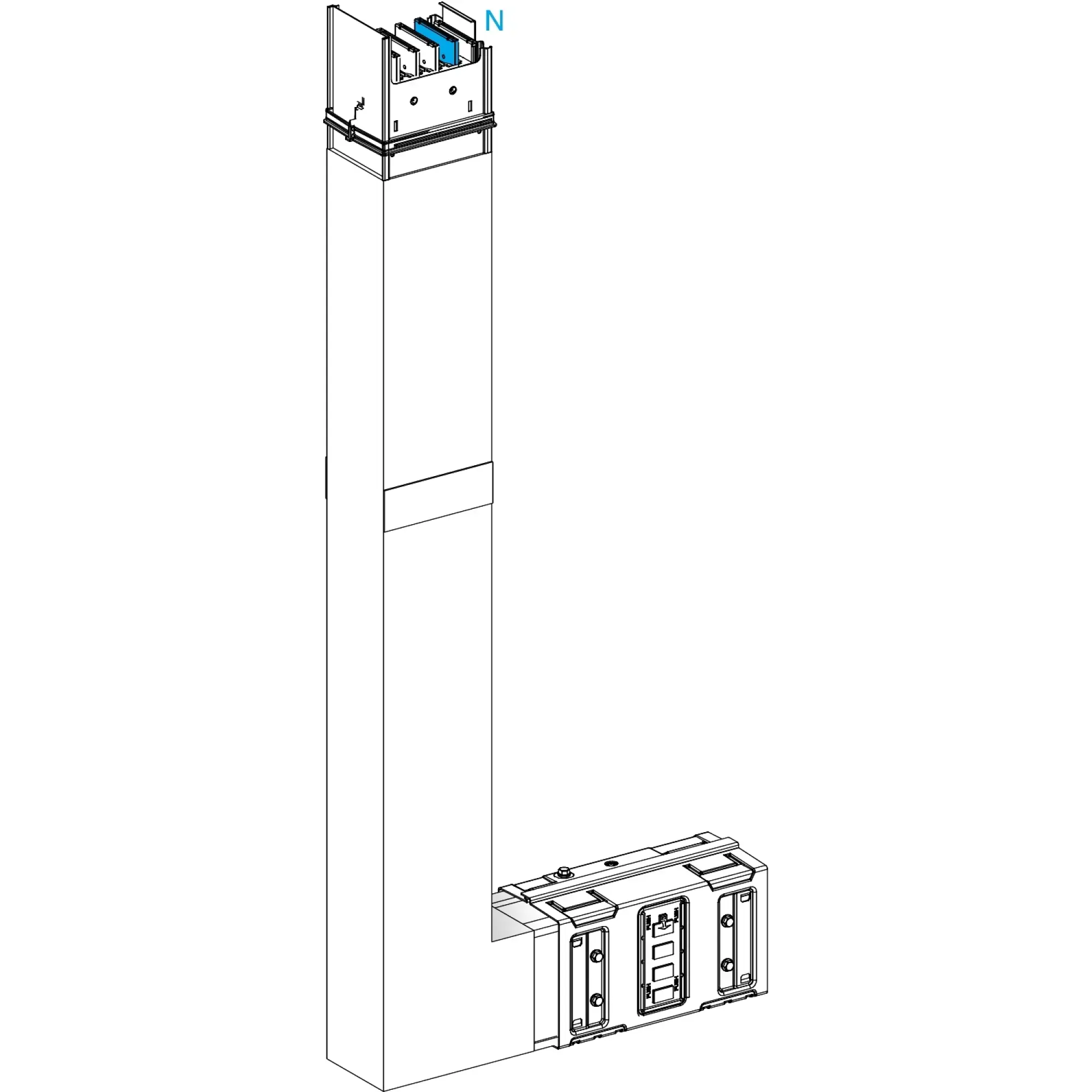Schneider Electric KSA1000DLE41F KSA Corner Unit, 1000A, flat PE internal, selectable length, fire barrier (img_002)
