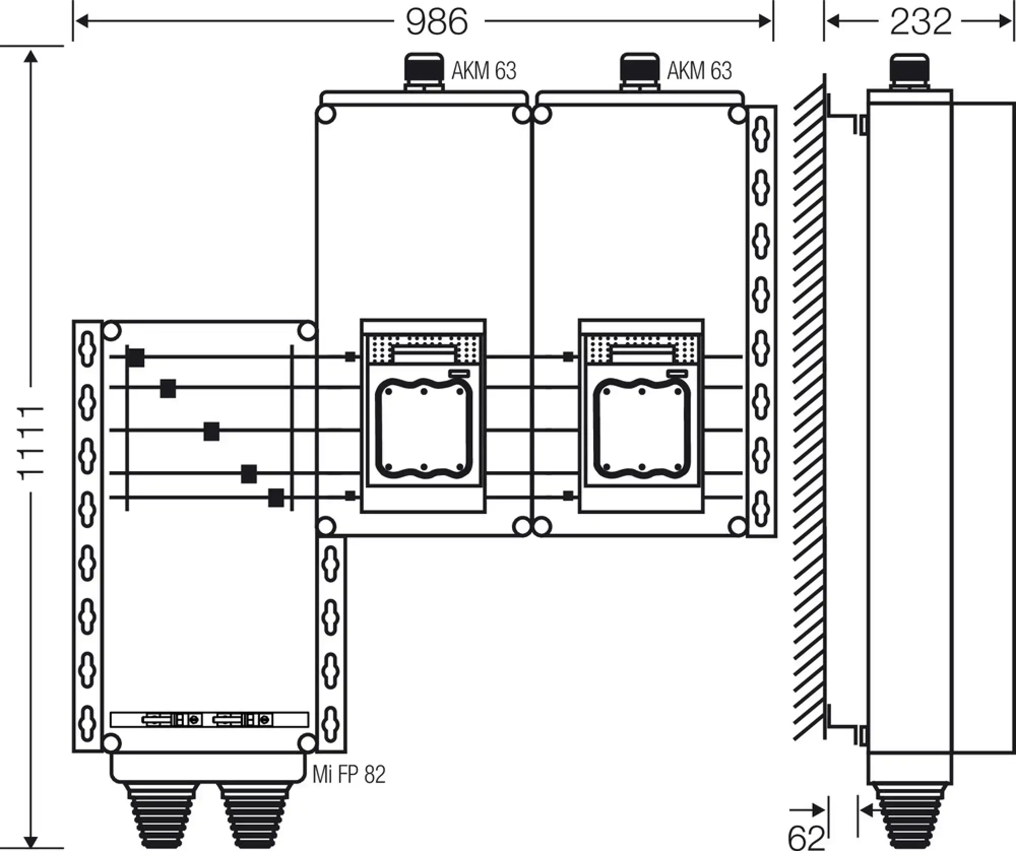 Hensel 20001512 anschlussfertiger Verteiler 2x3xNH 1 , 250 A, 5pol. Sammelsch. 400A Mi AS 9252 (img_003)