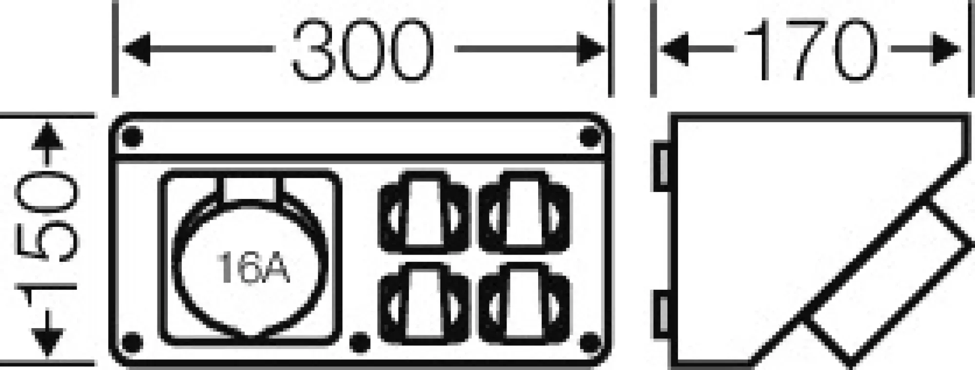 Hensel 20001088 Mi Connection Box, 4x Schuko + CEE 16A, 5p., 400V, 6h Mi CB 16 (img_002)