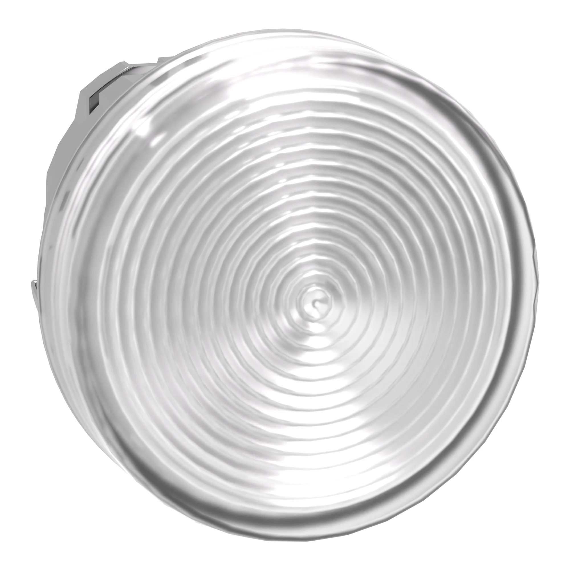 Schneider Electric ZB4BV013S Indicator Light, Front Element, Harmony XB4, Metal, 22mm, White, for Universal LED, Grooved Dome (img_001)