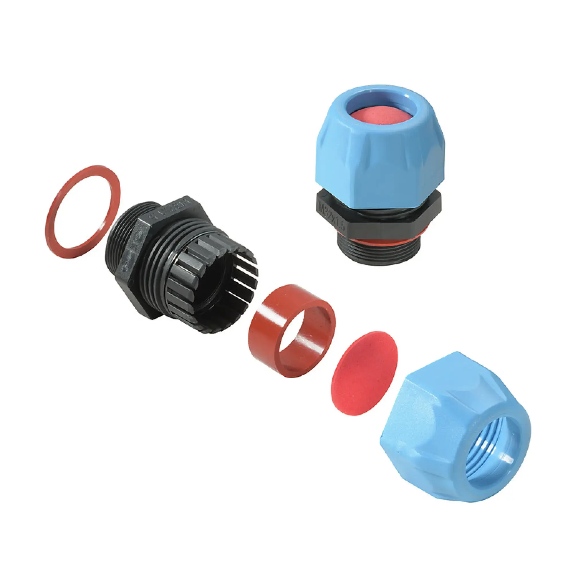 Weidmüller 2722460000 Ex cable gland (plastic), VG Exi 7J (Ex plastic cable gland 7J Exi), straight, M 40, 18 mm, OD min. 23 - OD max. 32 mm, IP54, IP66, IP67, IP68 - 5 bar (img_001)