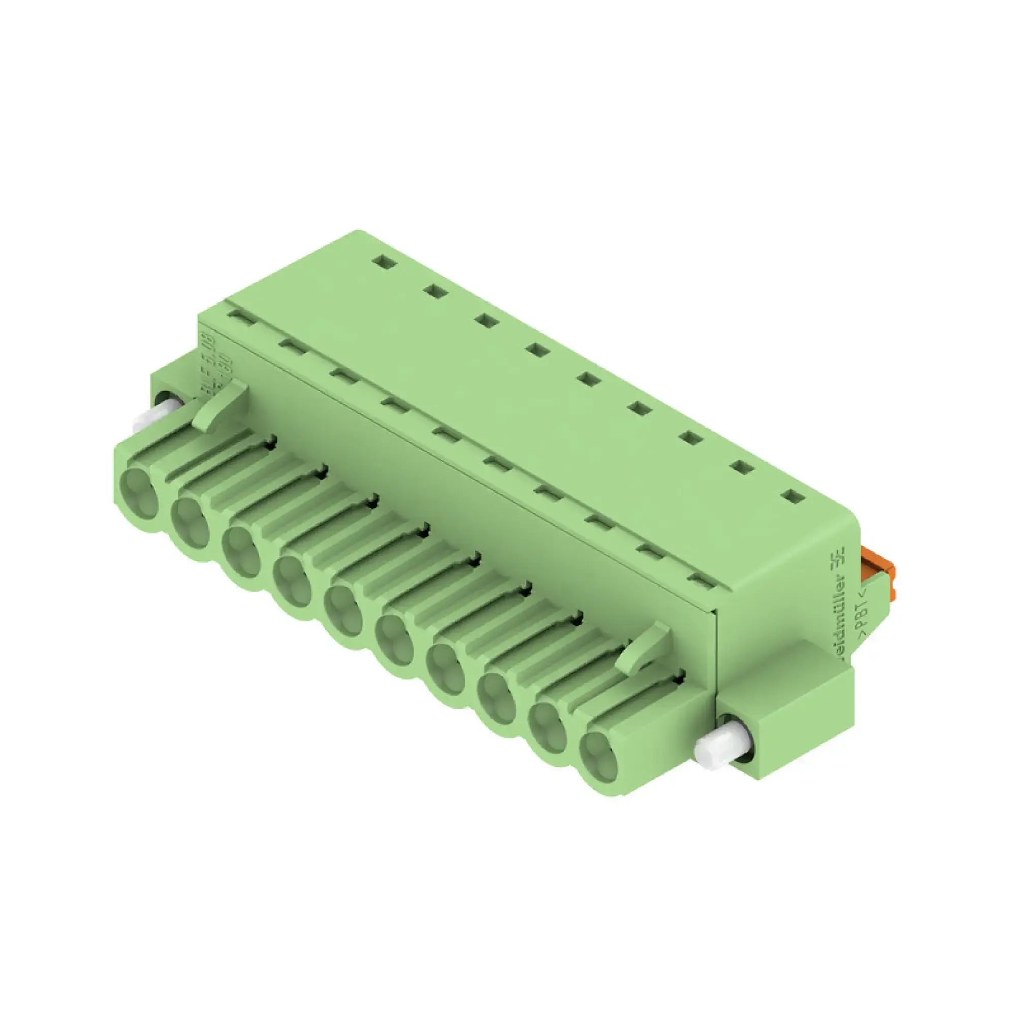 Weidmüller 1401610000 PCB connector (wire connection), 320 V, 24 A, Pitch in mm: 5.08, 3.31 mm², Number of poles: 10, PUSH IN with actuator, Box (img_001) Weidmüller 1401610000 PCB connector (wire connection), 320 V, 24 A, Pitch in mm: 5.08, 3.31 mm², Number of poles: 10, PUSH IN with actuator, Box (img_001)