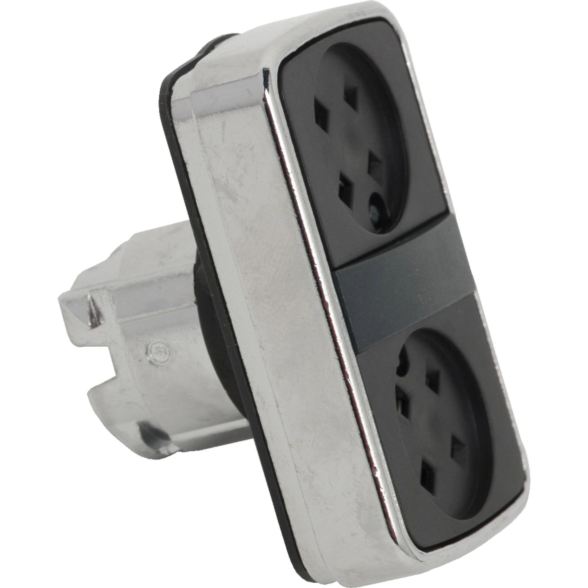 Schneider Electric ZB4BA79 Double push button, front element, Harmony XB4, metal, 22mm, without button label, momentary (img_001)