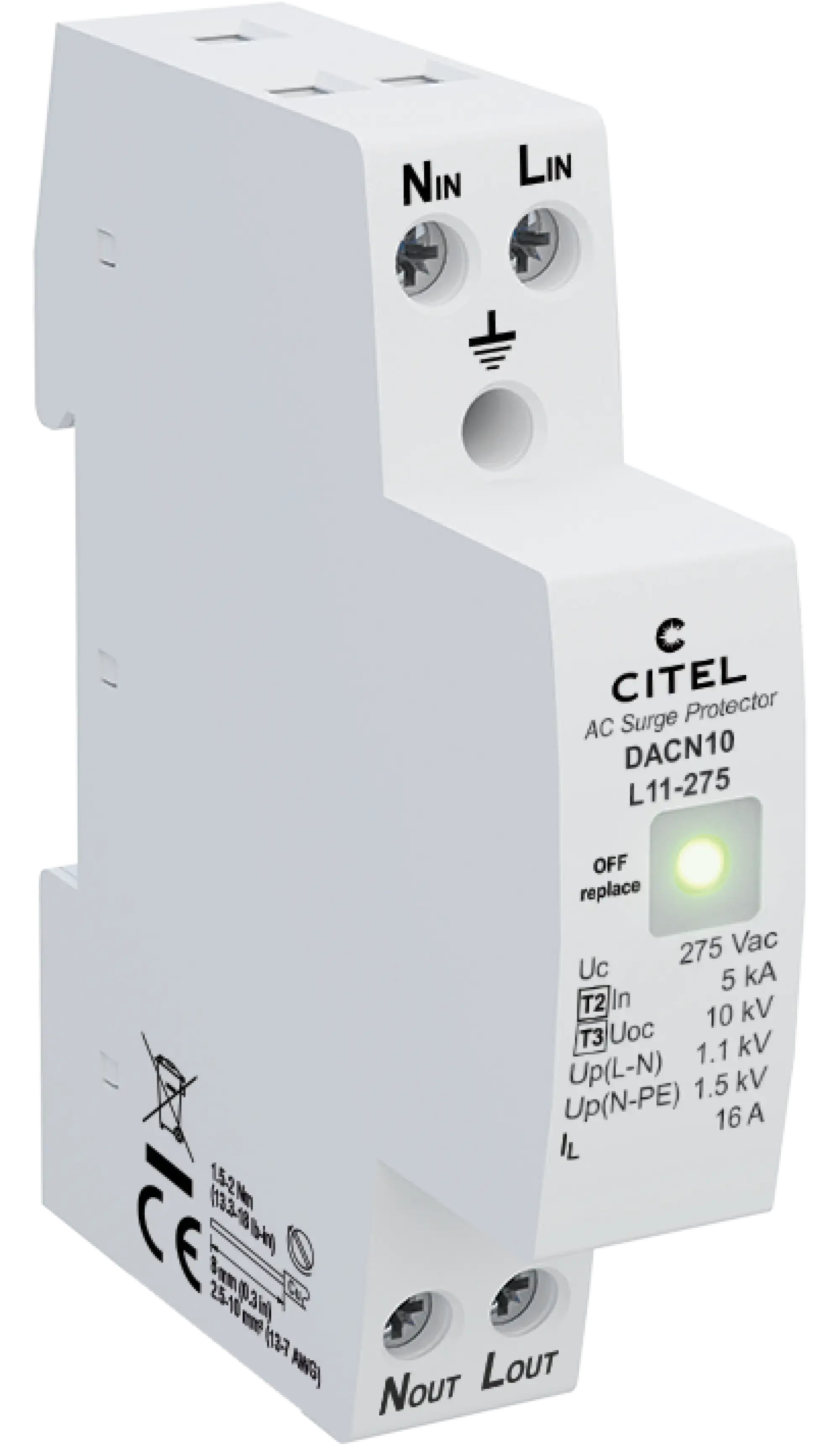 Citel 70112021 Überspannungsschutz 2-polig Typ 2+3 für 230/400 V TN-TT Netze (img_001) Citel 70112021 Überspannungsschutz 2-polig Typ 2+3 für 230/400 V TN-TT Netze (img_001)