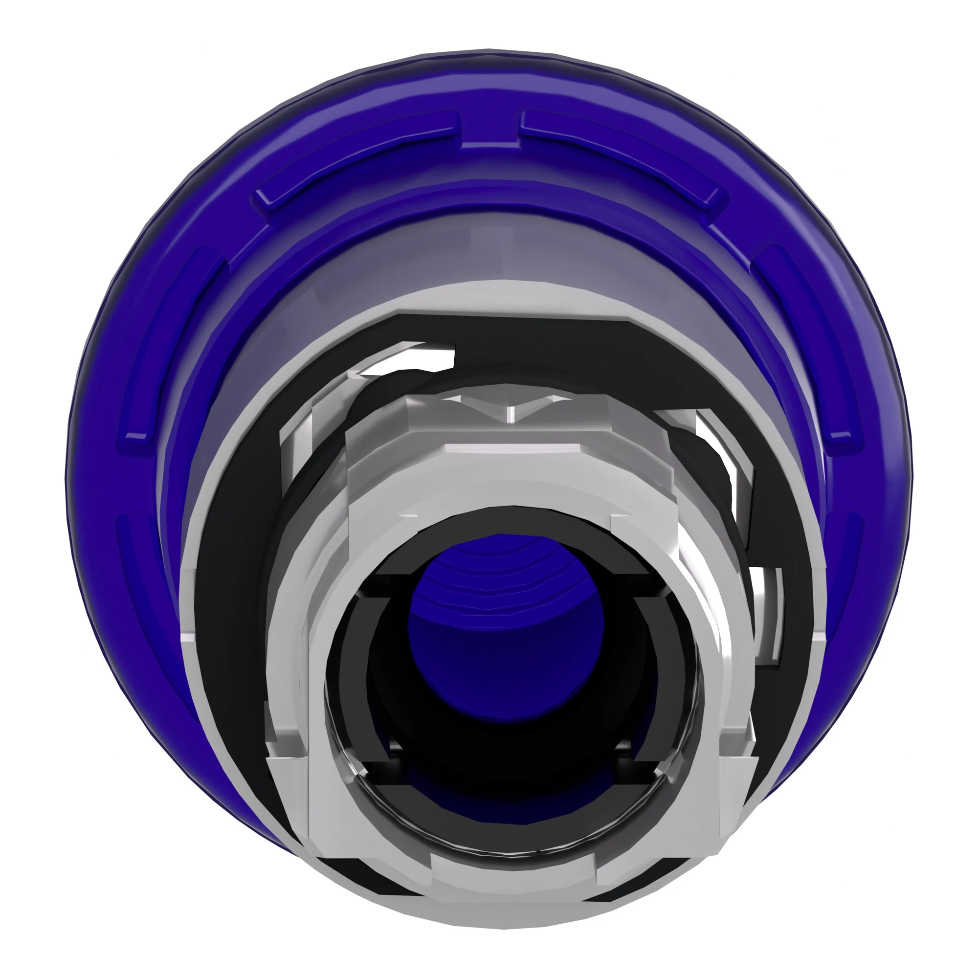 Schneider Electric ZB4BW463 Mushroom push button, front element, Harmony XB4, metal, 22mm, illuminated, blue, mushroom 40mm, momentary, for universal LED (img_002)