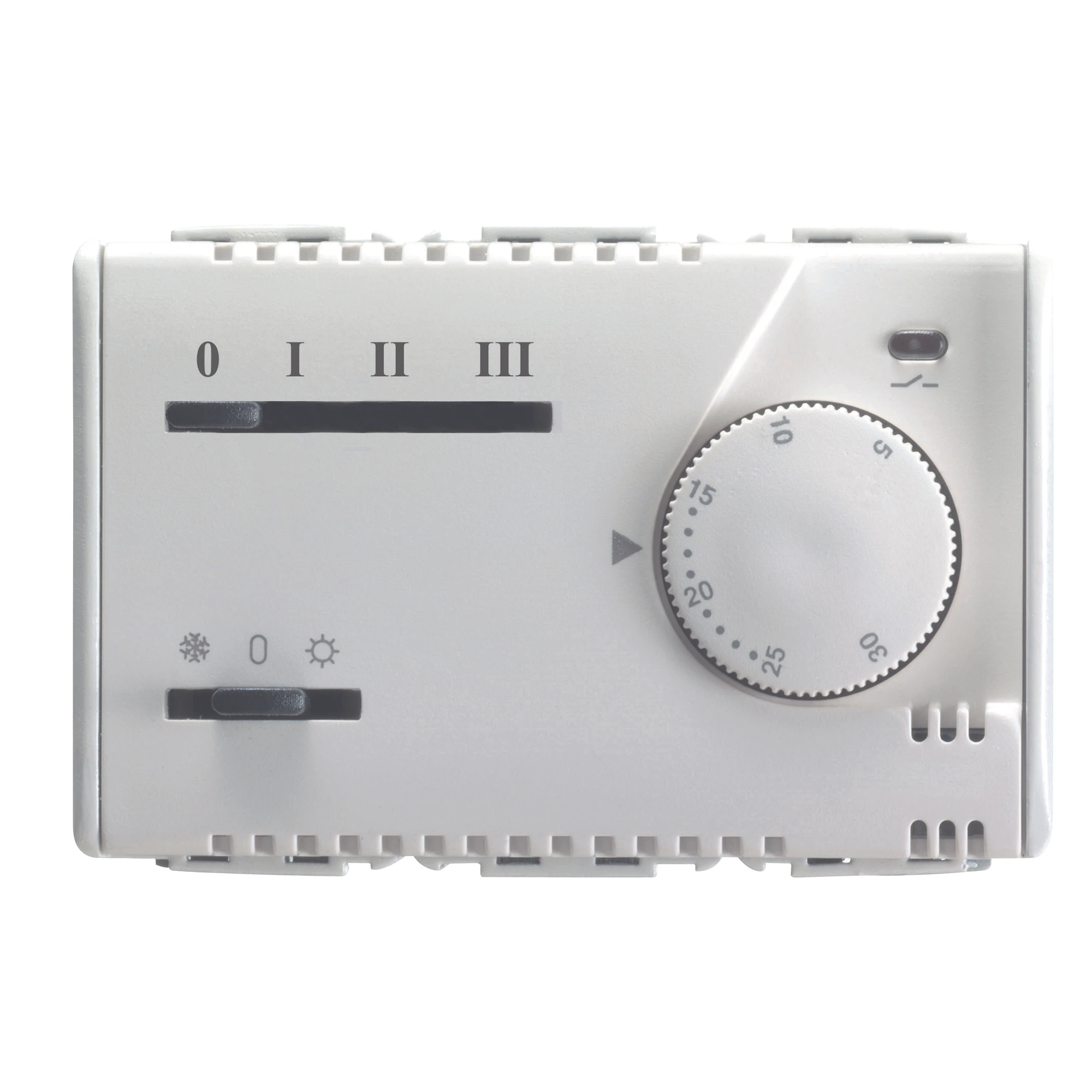 GEWISS GW20853 System Thermostat UP mit Drehregler fuer Fancoil 1 Wechsler 3M 230V 8A Weiss (img_001)