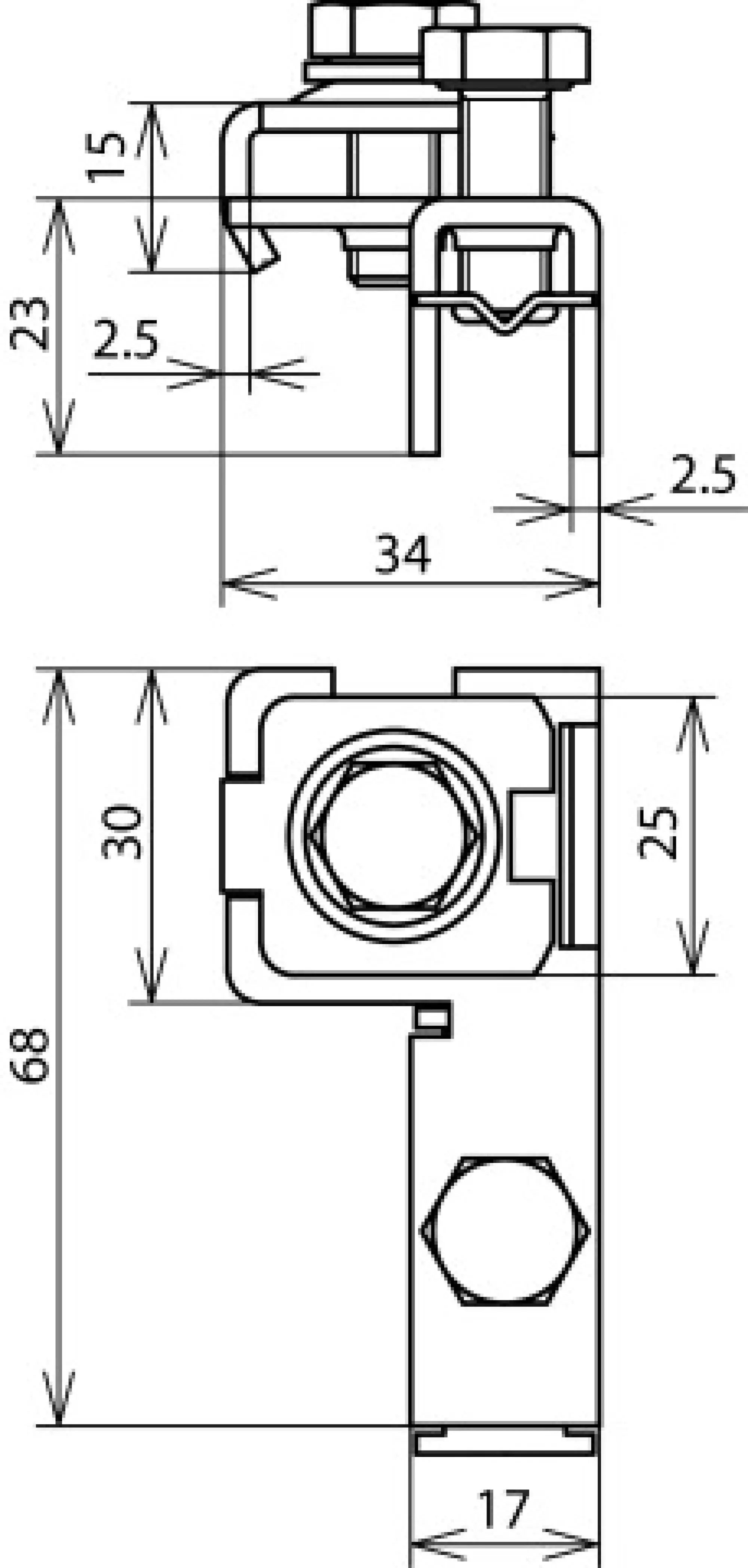 Dehn 540110 Grip holder f. contin. tensioning strap 25x0.3mm w. termial f. Rd 6-8/10 or 4-50mm² (img_004)