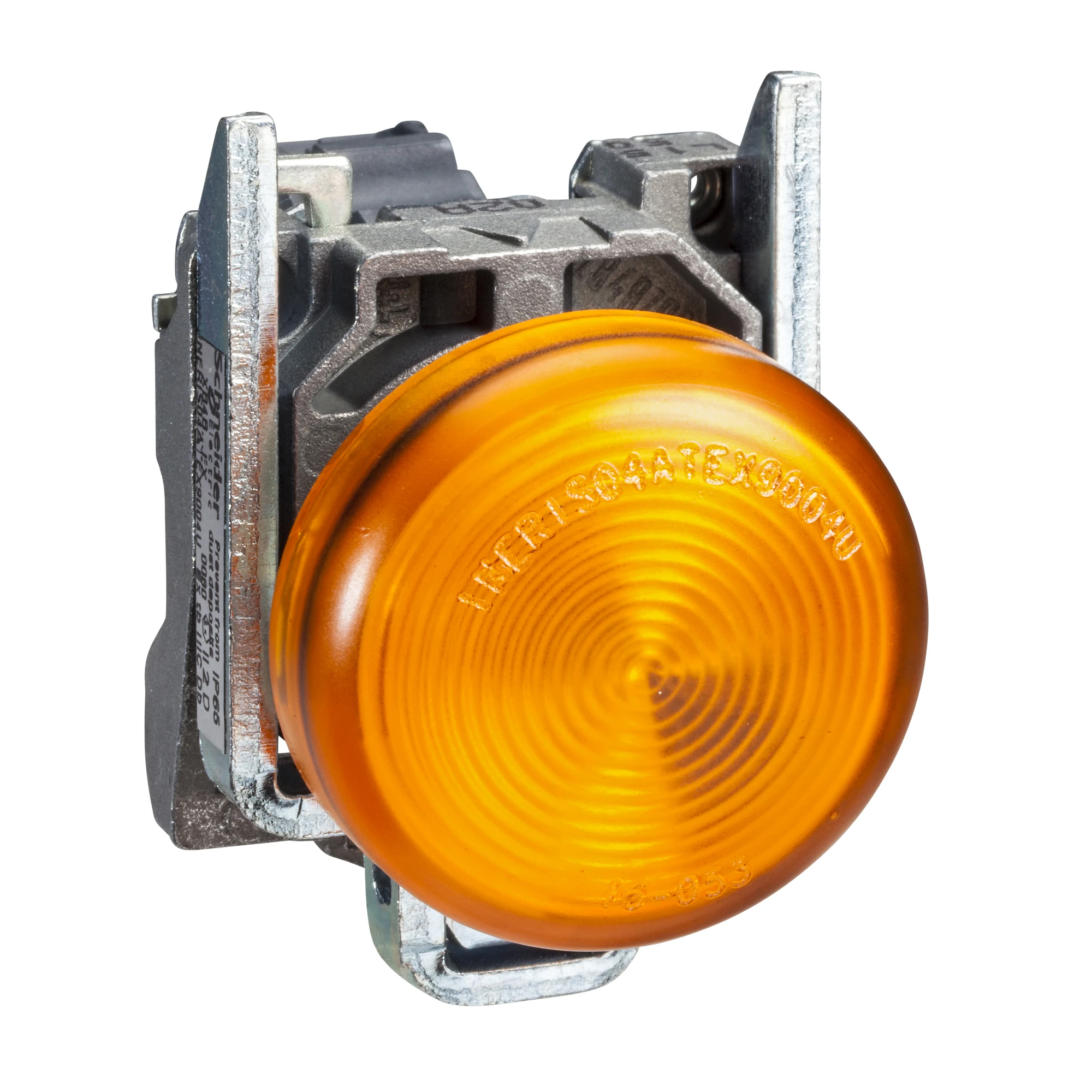 Schneider Electric XB4BVG5EX Pilot light, round Ø 22, IP65, yellow, Integral LED, 120V, screw terminal, ATEX (img_001)
