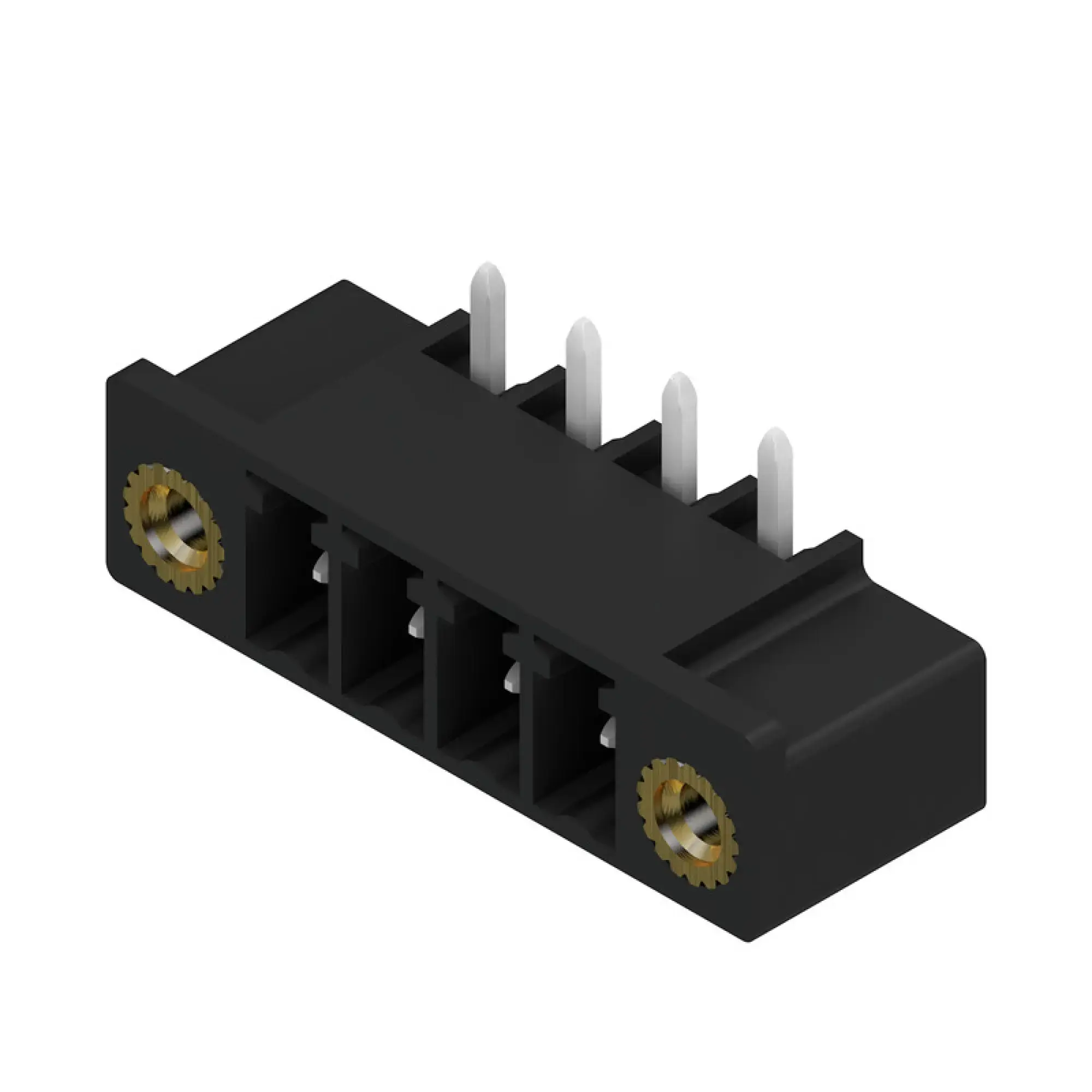 Weidmüller 1038430000 PCB connector (board connection), 160 V, 17.5 A, Pitch in mm: 3.81, Number of poles: 4, THT solder connection, Box (img_001)