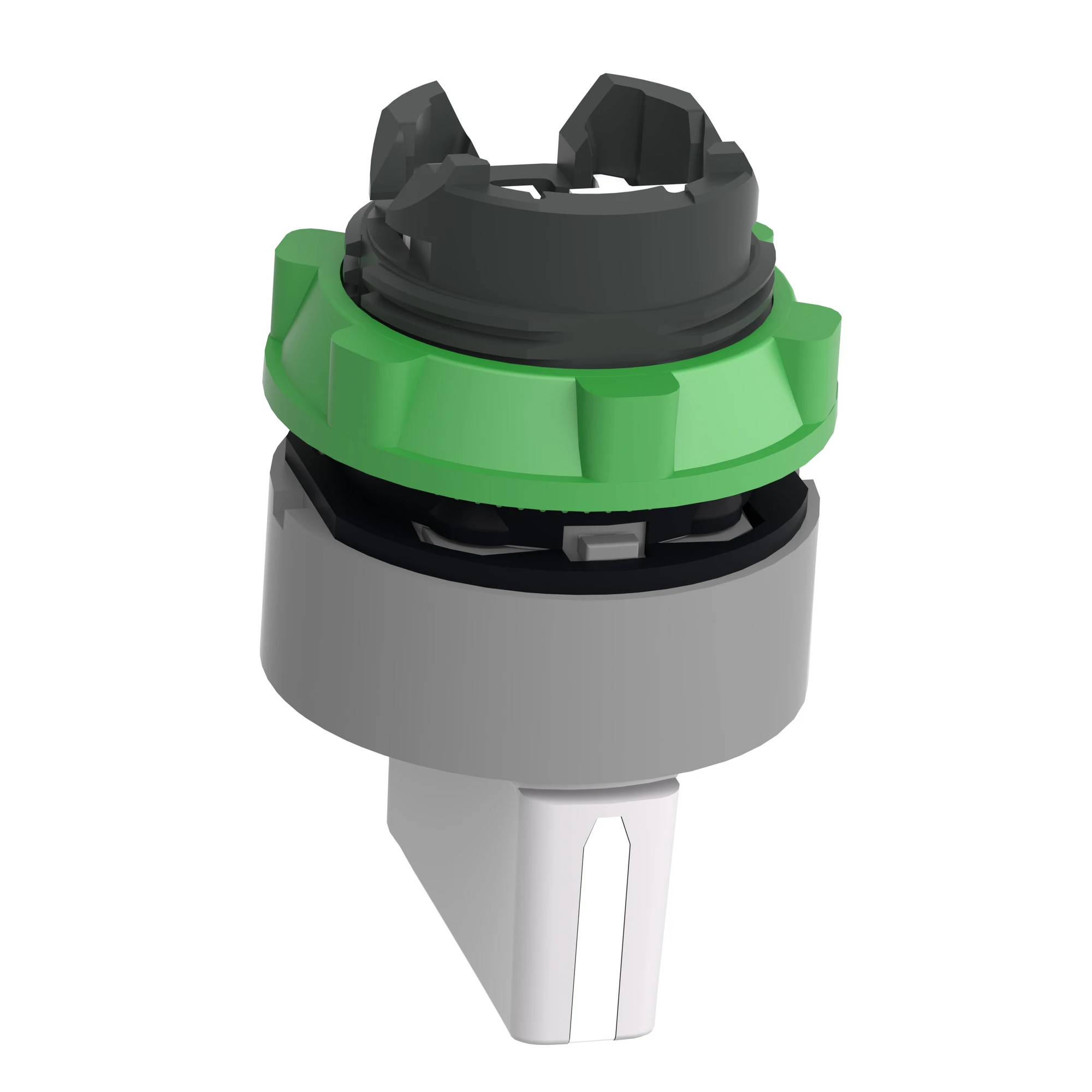 Schneider Electric ZB5AD801C0 Selector switch, front element, Harmony XB5, plastic, 22mm, light gray, white, 3 positions, center left latching (img_007)