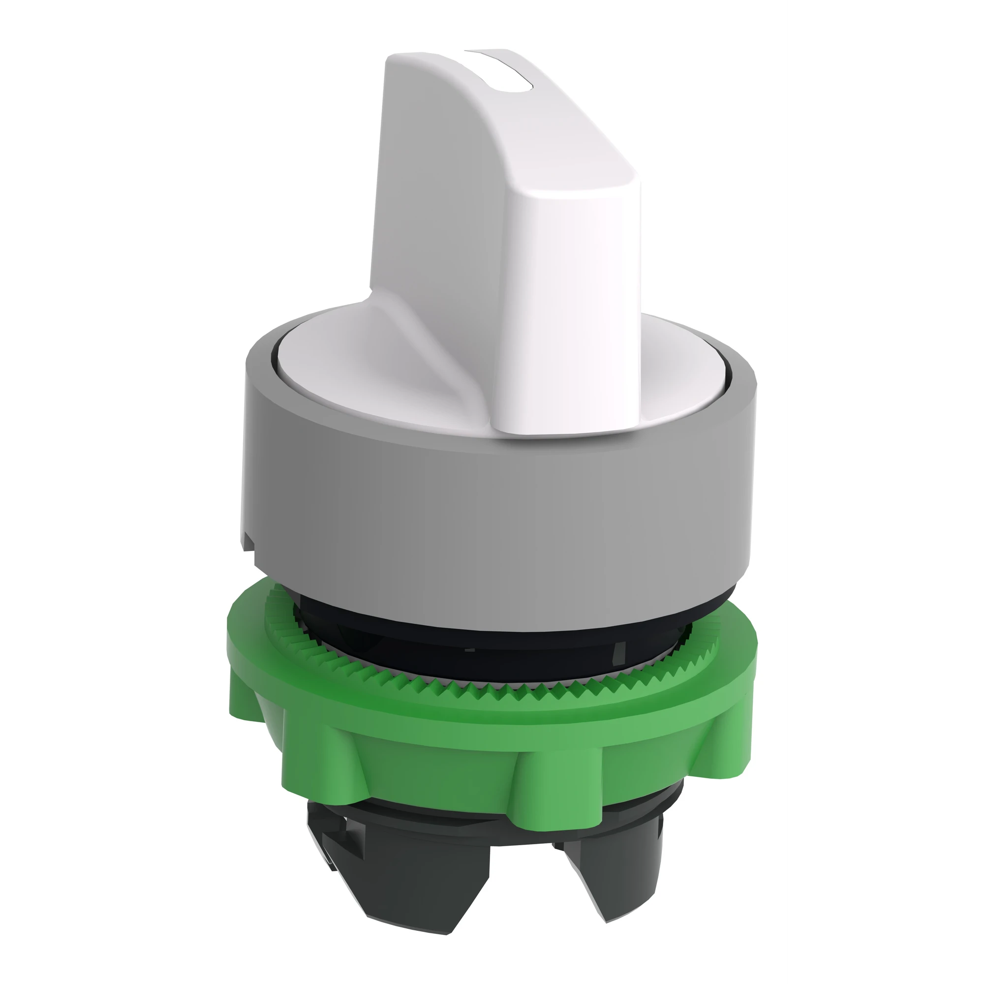 Schneider Electric ZB5AD701C0 Selector switch, front element, Harmony XB5, plastic, 22mm, light gray, white, 3 positions, center right latching (img_002) Schneider Electric ZB5AD701C0 Selector switch, front element, Harmony XB5, plastic, 22mm, light gray, white, 3 positions, center right latching (img_002)