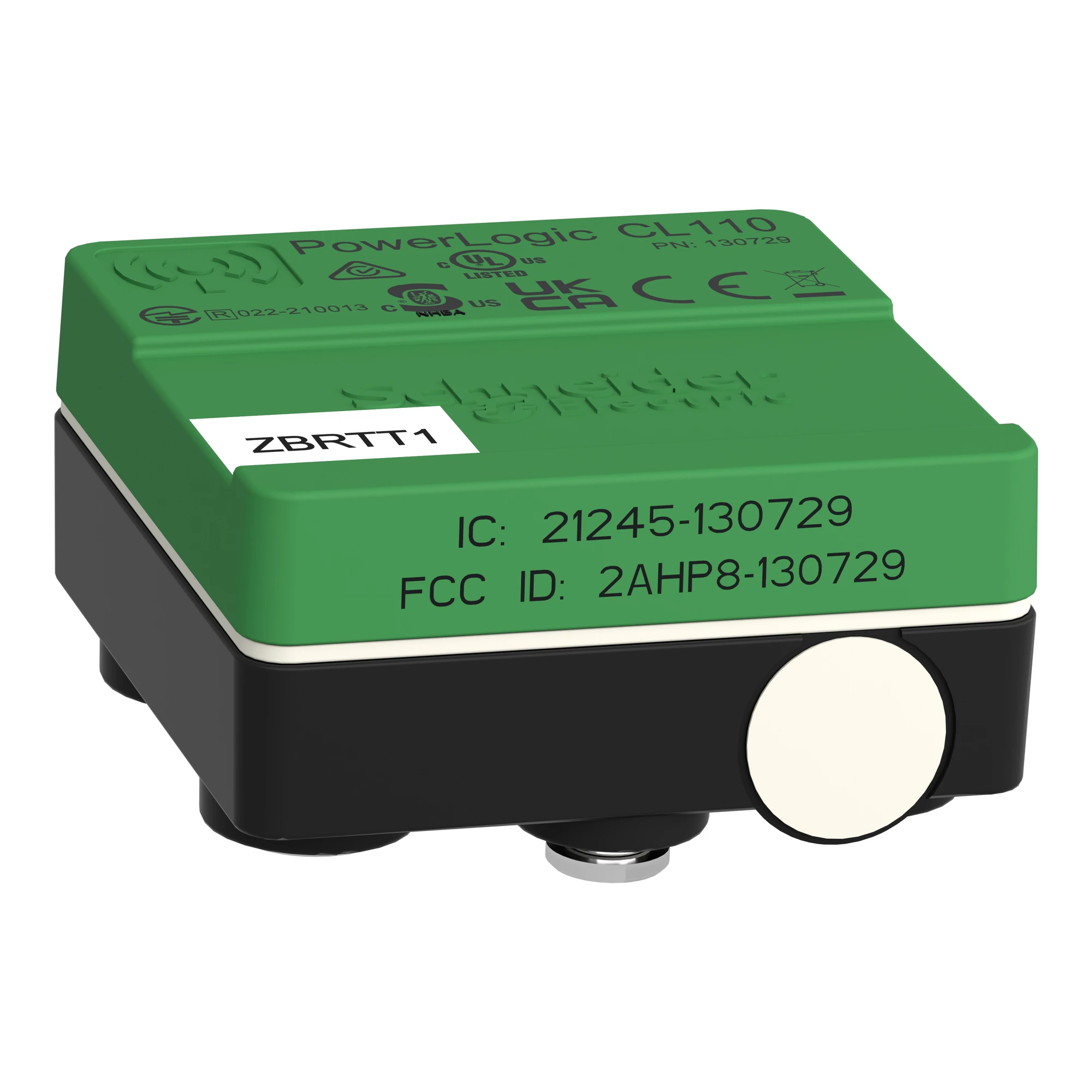 Schneider Electric ZBRTT1 Wireless Temperature and Humidity Sensor, Harmony Hub, Wireless, Magnet, 2.4 GHz, Black, Green (img_005) Schneider Electric ZBRTT1 Wireless Temperature and Humidity Sensor, Harmony Hub, Wireless, Magnet, 2.4 GHz, Black, Green (img_005)