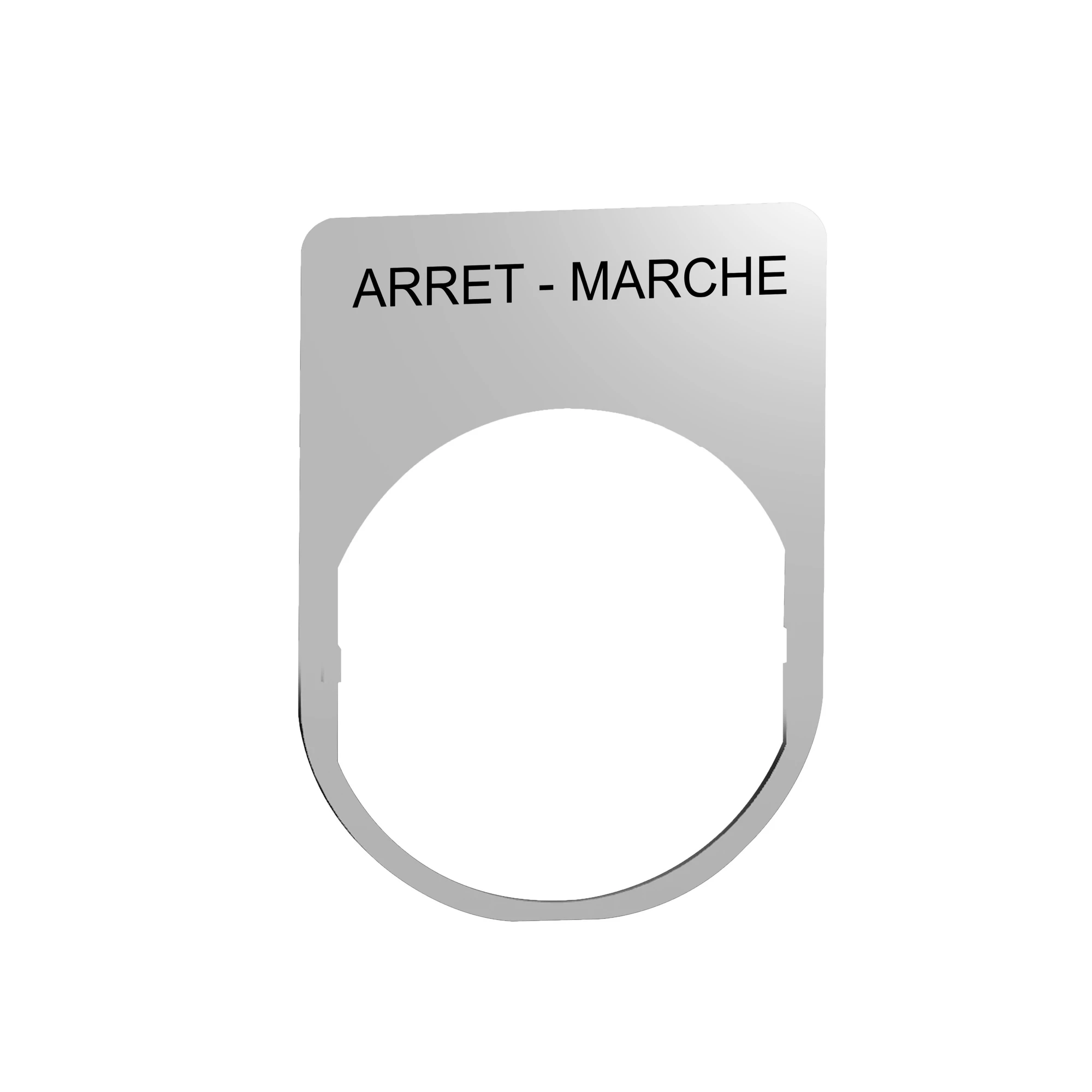 Schneider Electric ZBYM2166 Label holder 30x40mm, with ARRET-MARCHE marking, for Harmony 22mm, metal (img_001) Schneider Electric ZBYM2166 Label holder 30x40mm, with ARRET-MARCHE marking, for Harmony 22mm, metal (img_001)