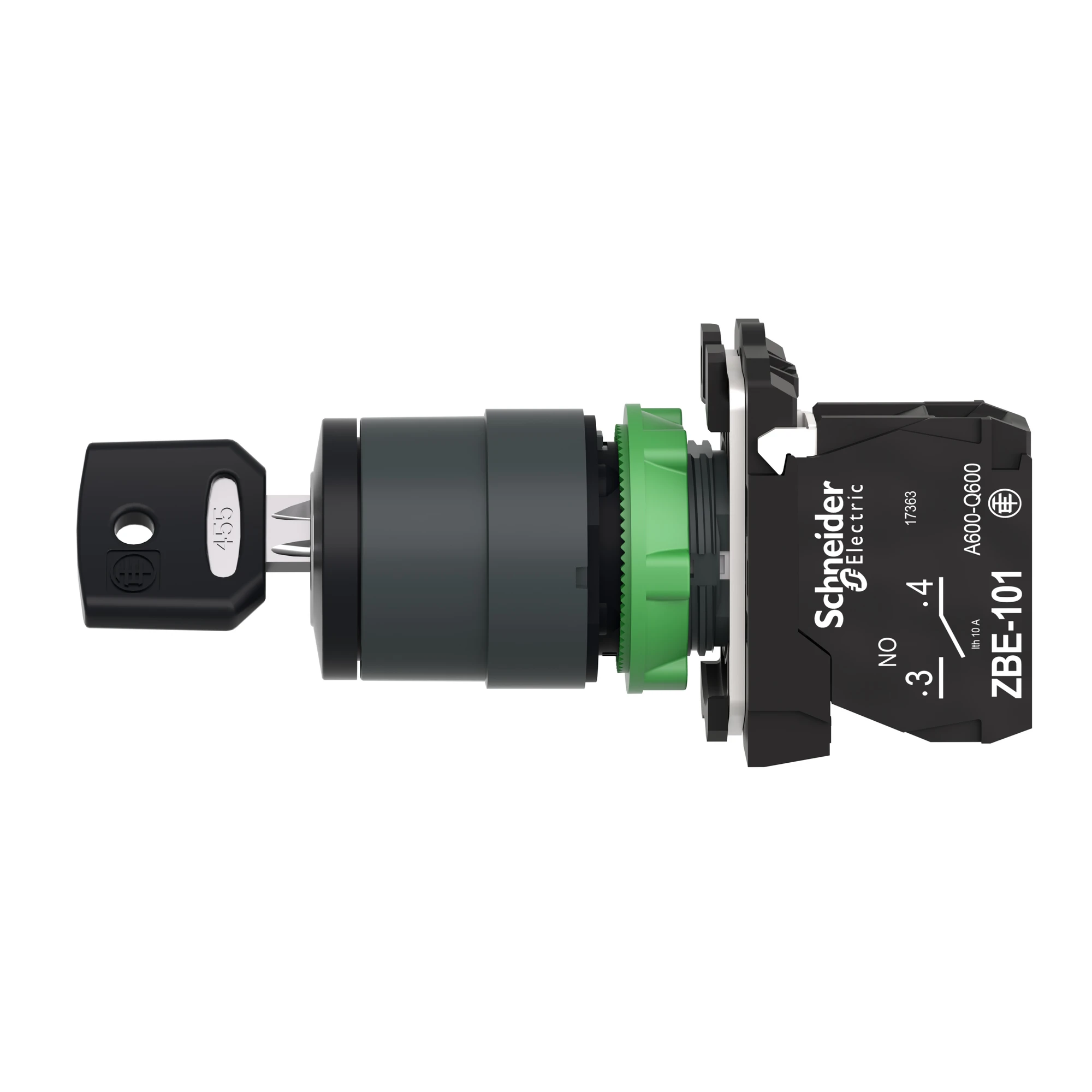Schneider Electric XB5AG61 Key switch, Harmony XB5, plastic, black, 2 positions, 22mm, momentary, Ronis 455, 1S (img_006)