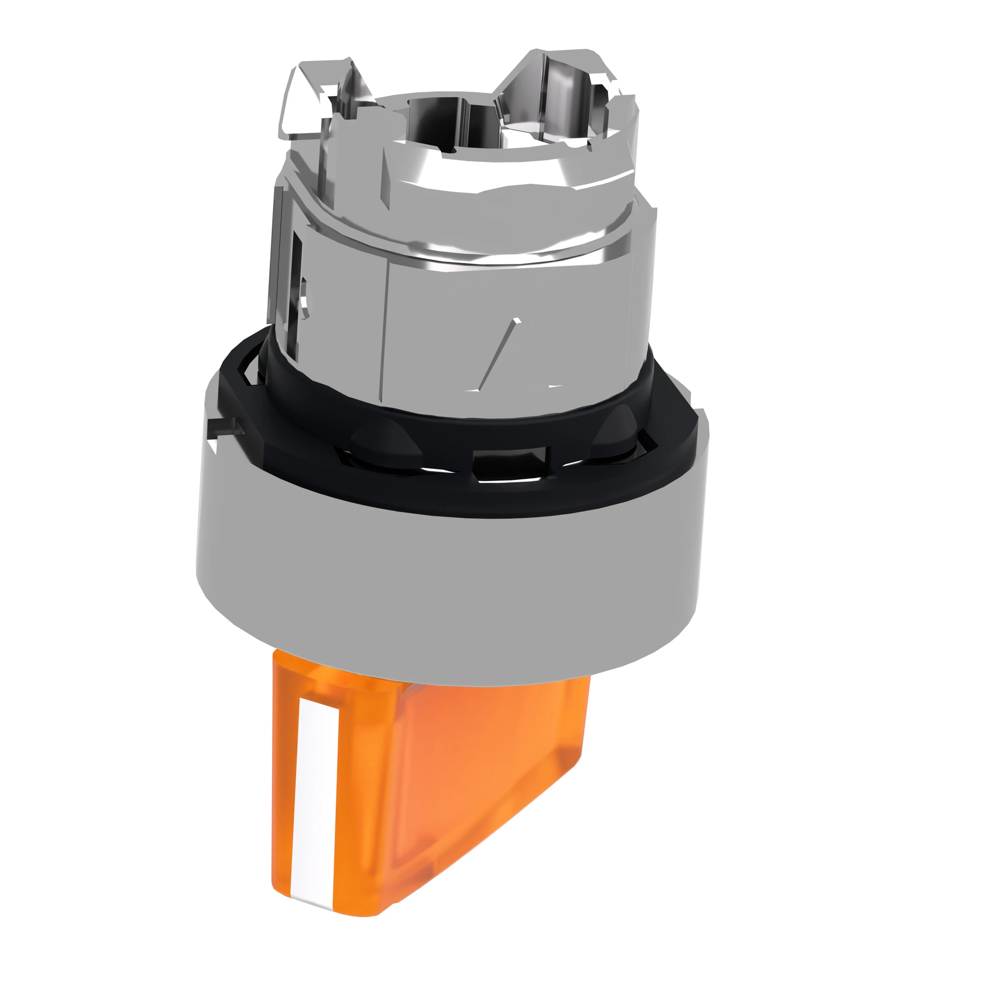 Schneider Electric ZB4BK1453 Illuminated selector switch, front element, Harmony XB4, metal, 22mm, orange, for universal LED, 2 positions, momentary (img_007)