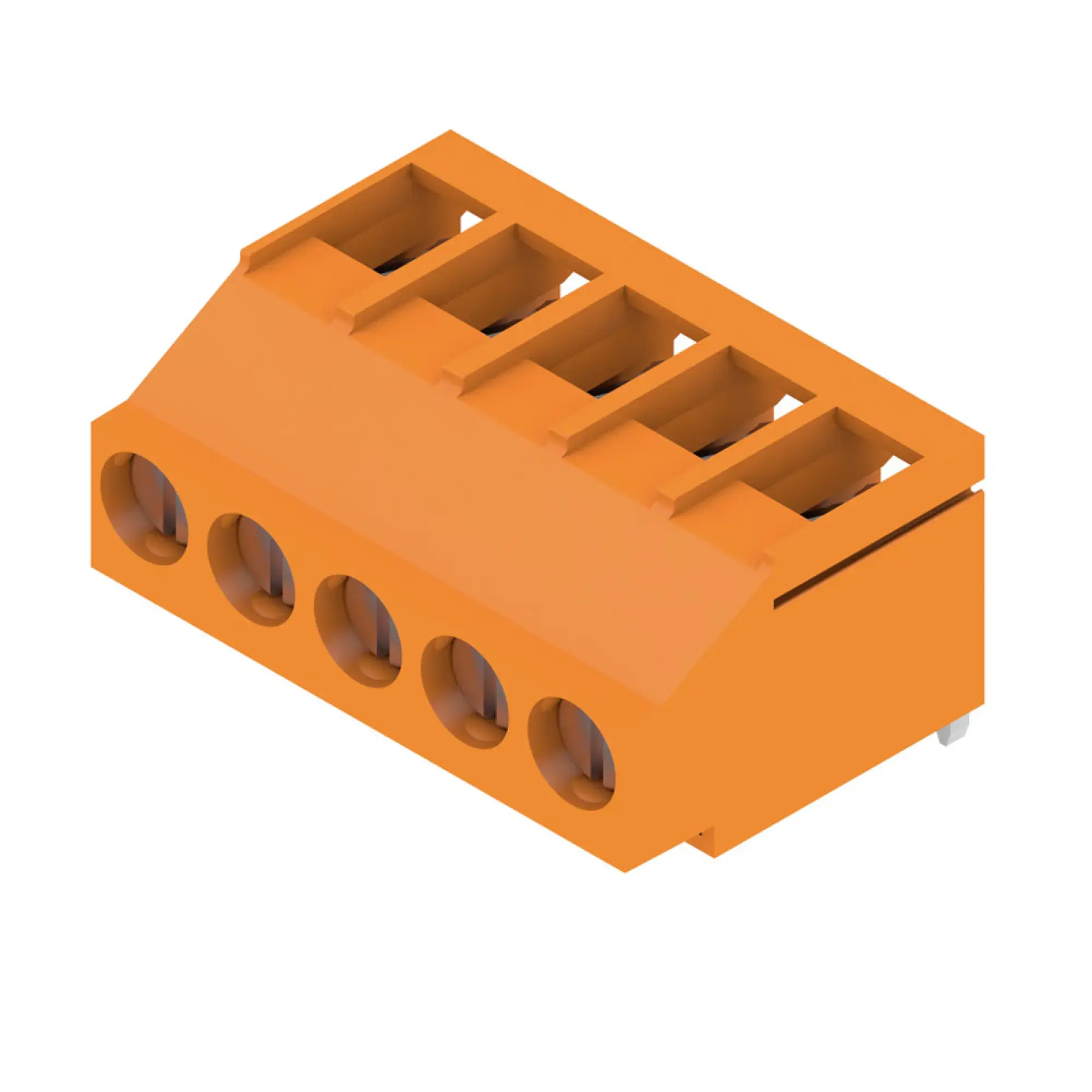Weidmüller 2431930000 PCB terminal, 320 V, 32.5 A, Pitch in mm: 5.08, 6 mm², Number of poles: 5, Clamping yoke connection, THT solder connection, 180°, Box (img_001) Weidmüller 2431930000 PCB terminal, 320 V, 32.5 A, Pitch in mm: 5.08, 6 mm², Number of poles: 5, Clamping yoke connection, THT solder connection, 180°, Box (img_001)