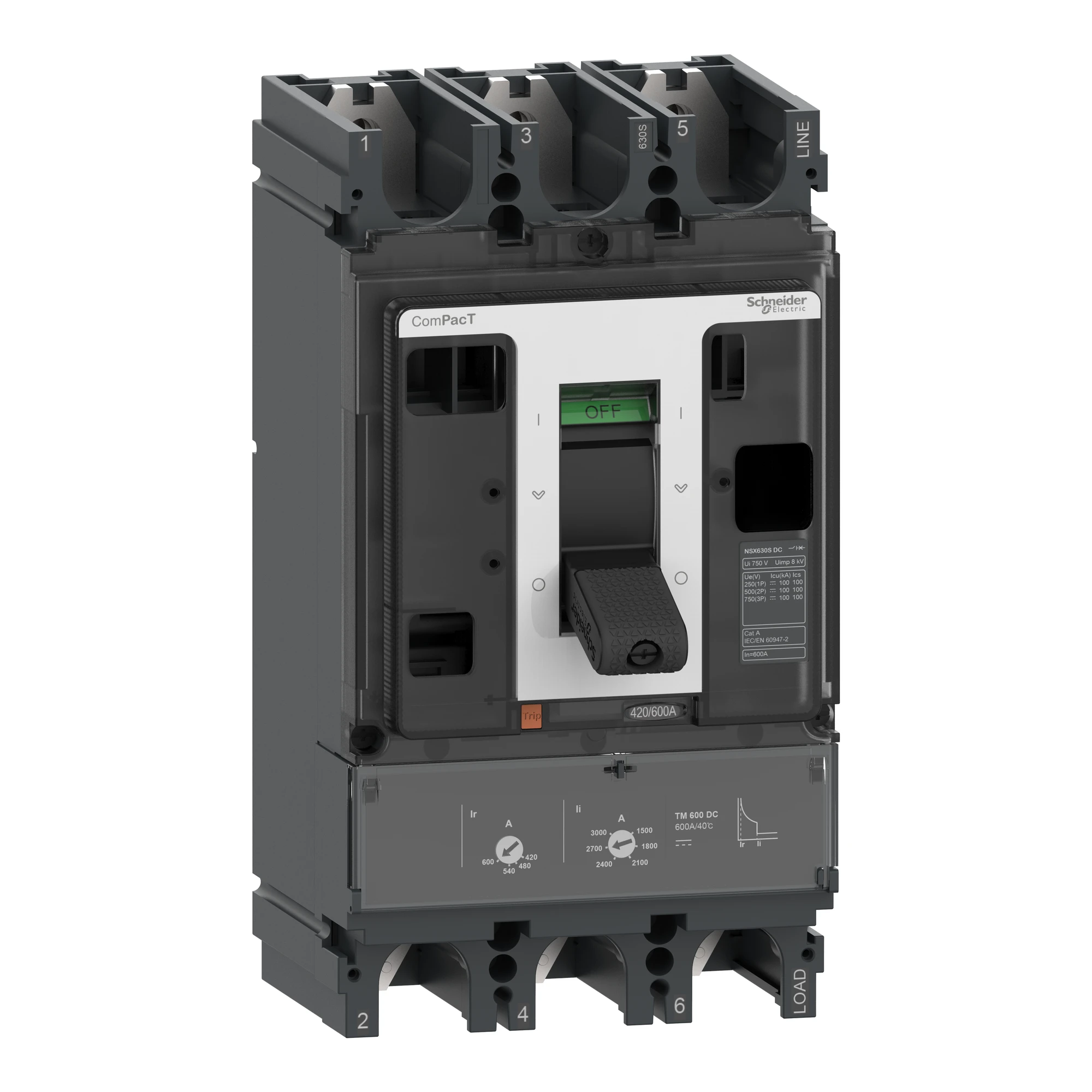Schneider Electric C40S3TM320D Compact circuit breaker ComPacT NSX400S with TM-DC 320A 3P 100kA/750 VDC (img_001)