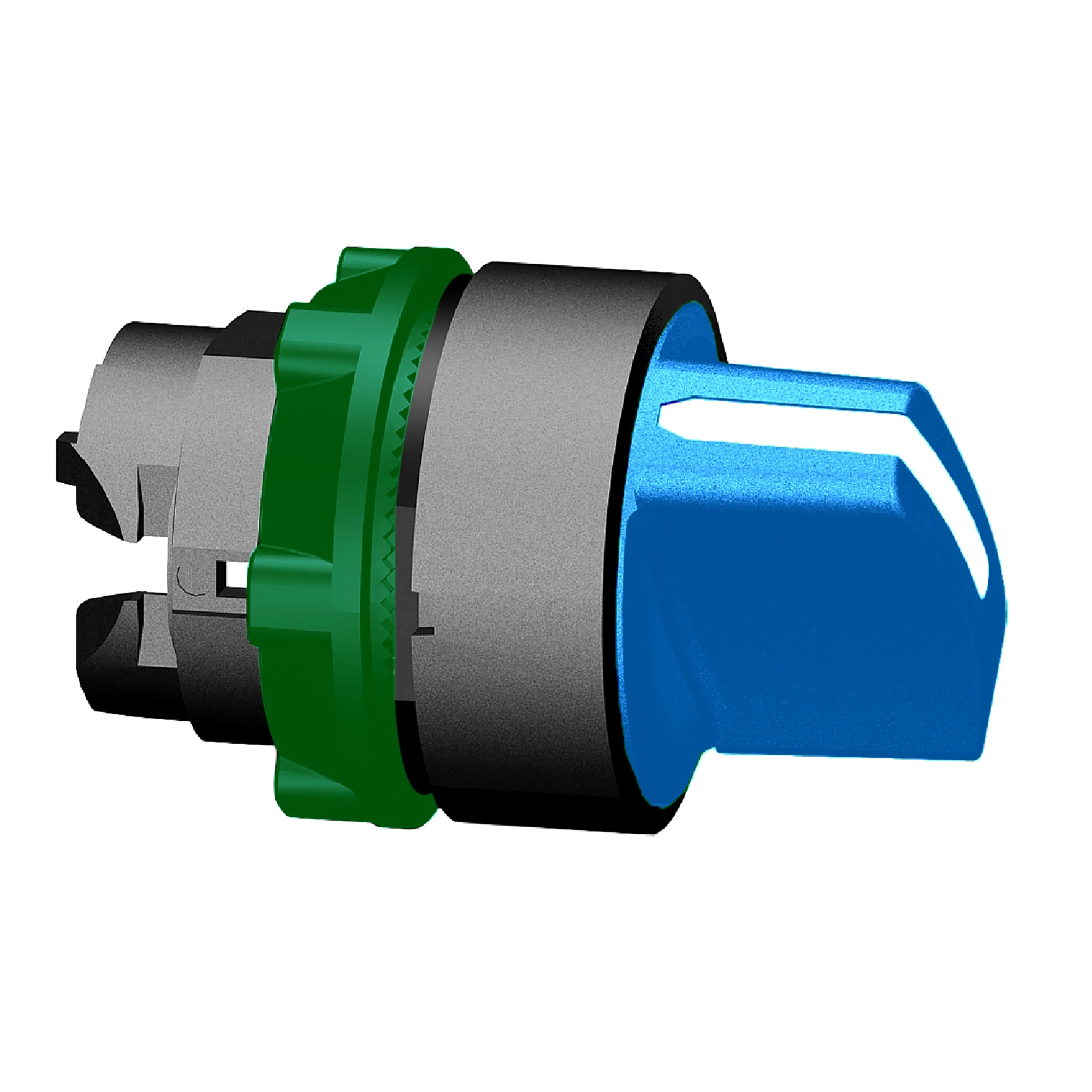 Schneider Electric ZB5AD506 Selector switch, front element, Harmony XB5, plastic, 22mm, blue, 3 positions, center return (img_001)