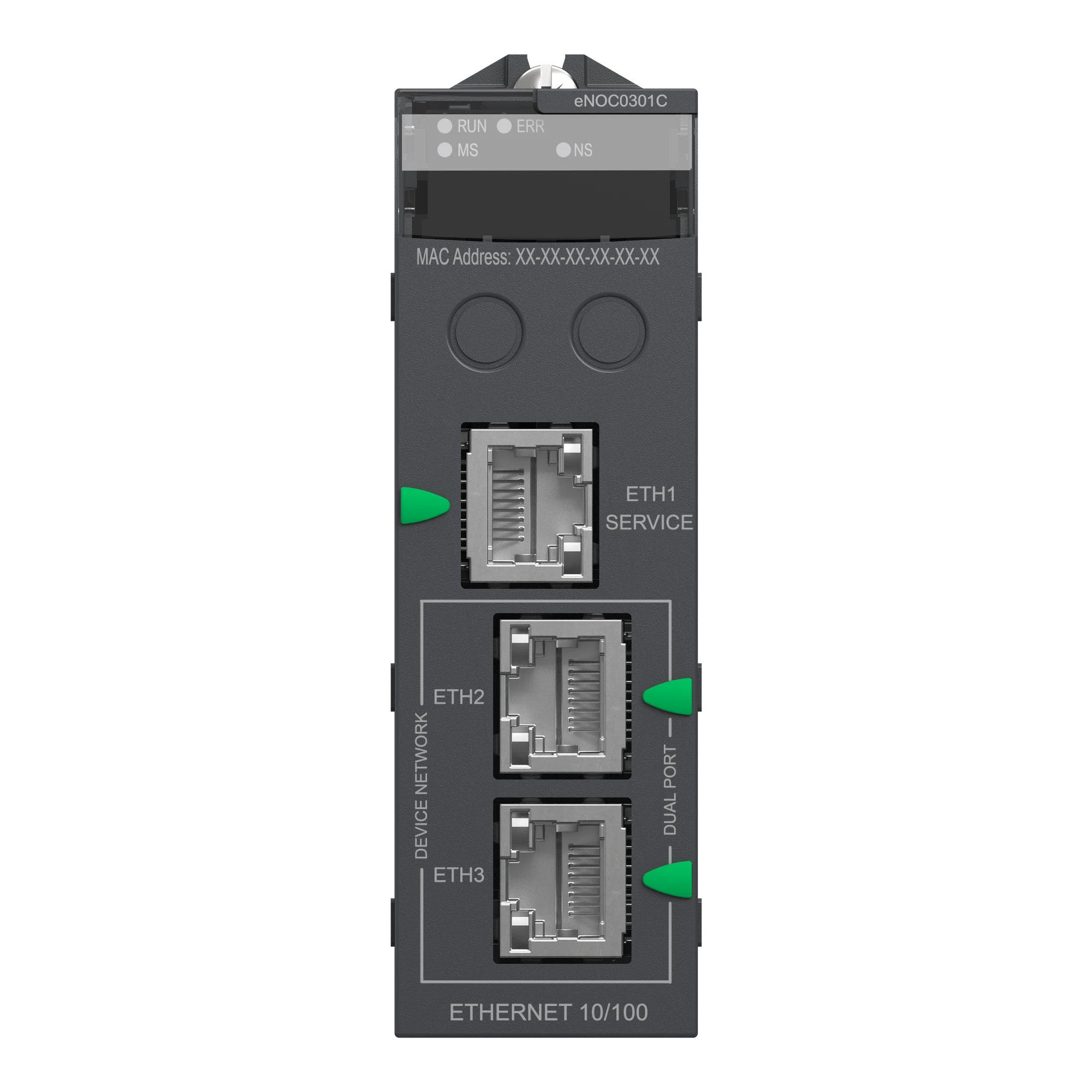 Schneider Electric BMENOC0301C Modicon M580 Ethernet Module, Switch, EtherNet/IP, Modbus TCP, IO Scanner, Conformal Coating (img_003)