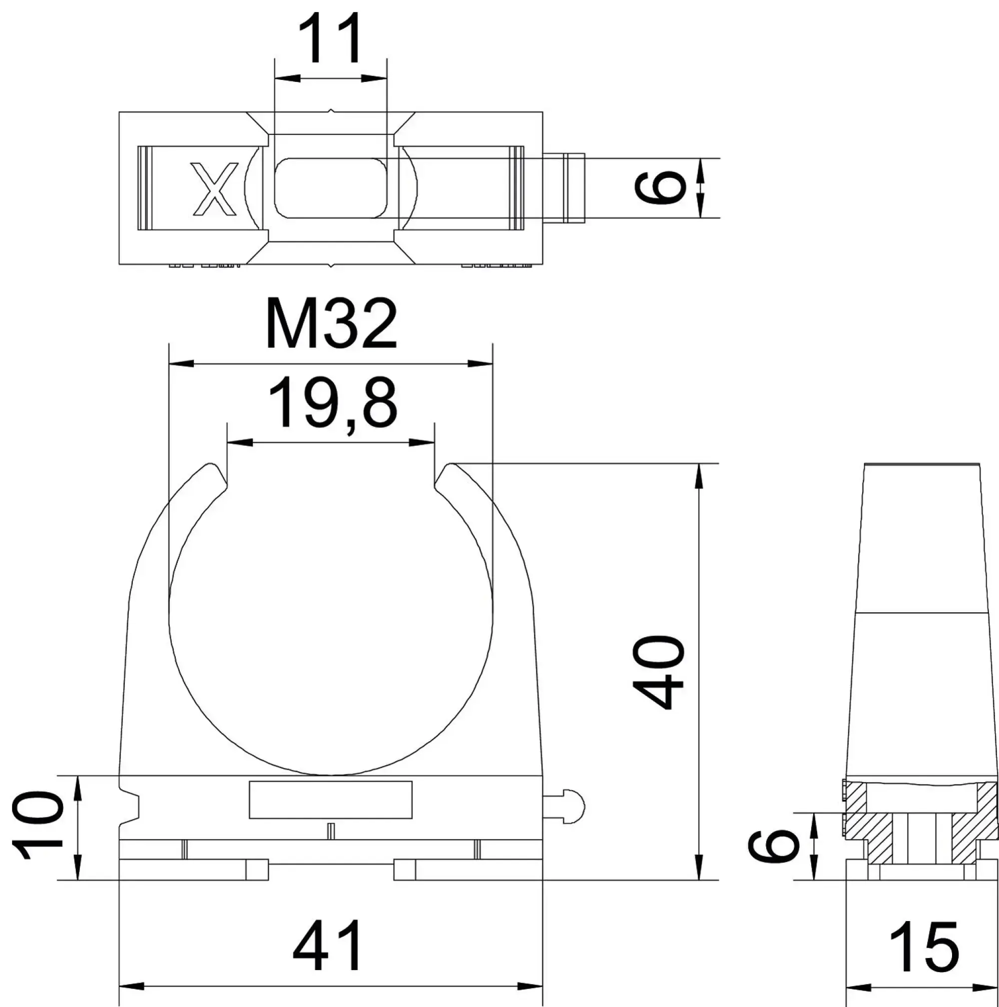 Don Quichotte 981958 Pipe clip OPDZ 6mm 31-32mm 1 1/4" Polypropylene Light grey RAL 7035 (img_002) Don Quichotte 981958 Pipe clip OPDZ 6mm 31-32mm 1 1/4" Polypropylene Light grey RAL 7035 (img_002)