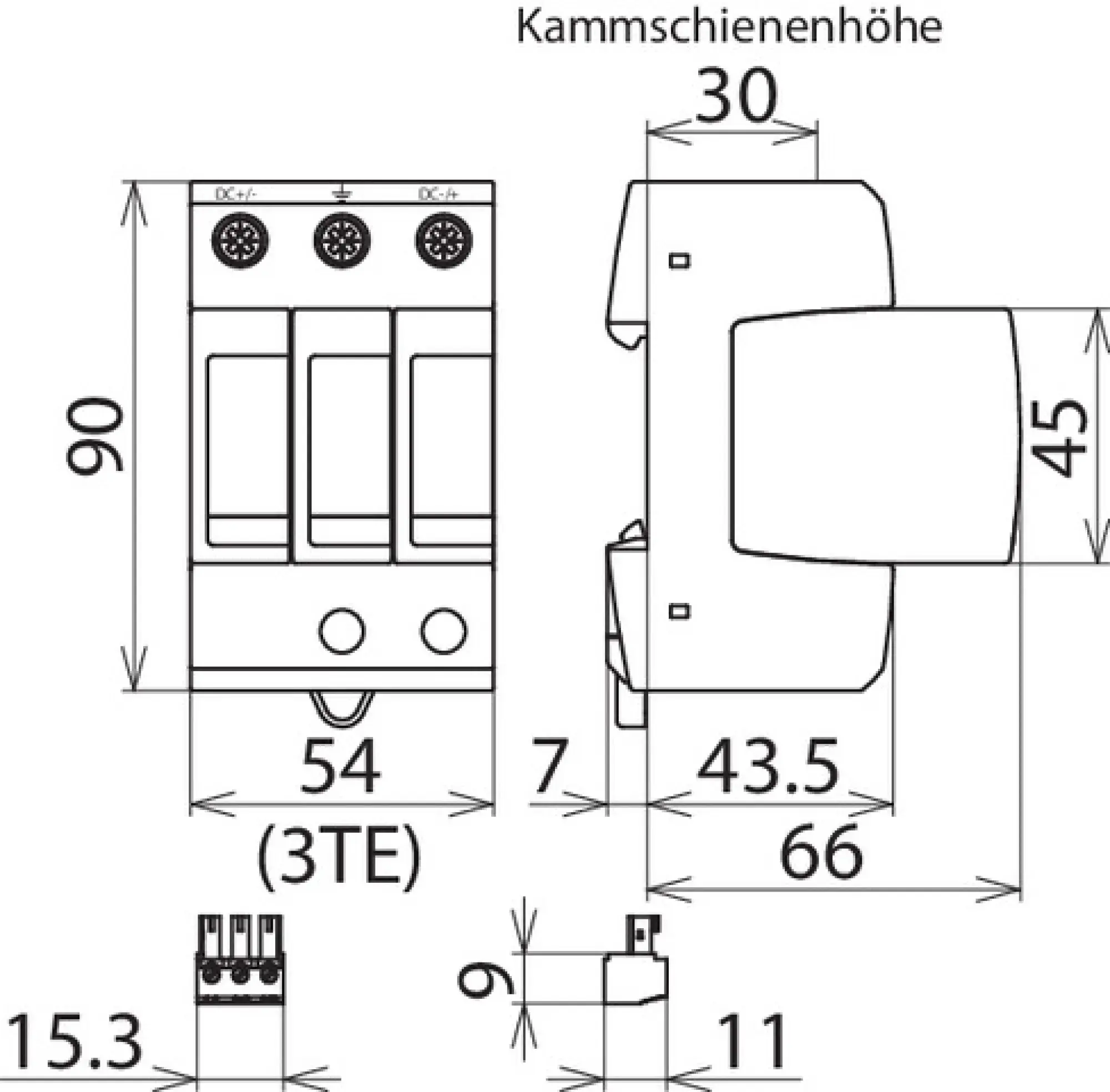 Dehn 952567 Surge arrester Type 2 DEHNguard M multipole for PV systems up to 1500V DC (img_002) Dehn 952567 Surge arrester Type 2 DEHNguard M multipole for PV systems up to 1500V DC (img_002)