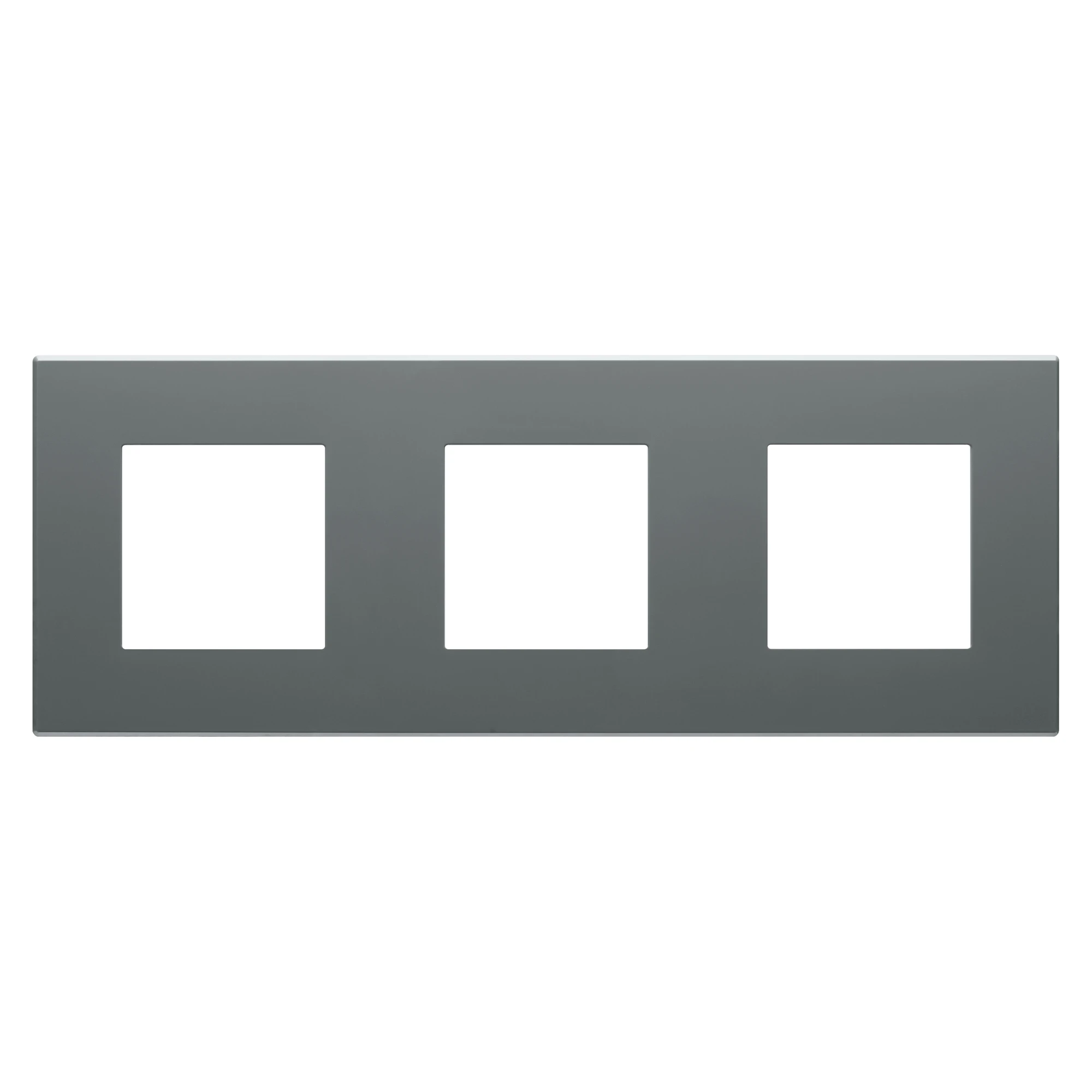 GEWISS GW35903AD DAHLIA PLATE - IN TECHNOPOLYMER - 3 GANG HORIZONTAL/VERTICAL - DARK GREY (img_001) GEWISS GW35903AD DAHLIA PLATE - IN TECHNOPOLYMER - 3 GANG HORIZONTAL/VERTICAL - DARK GREY (img_001)