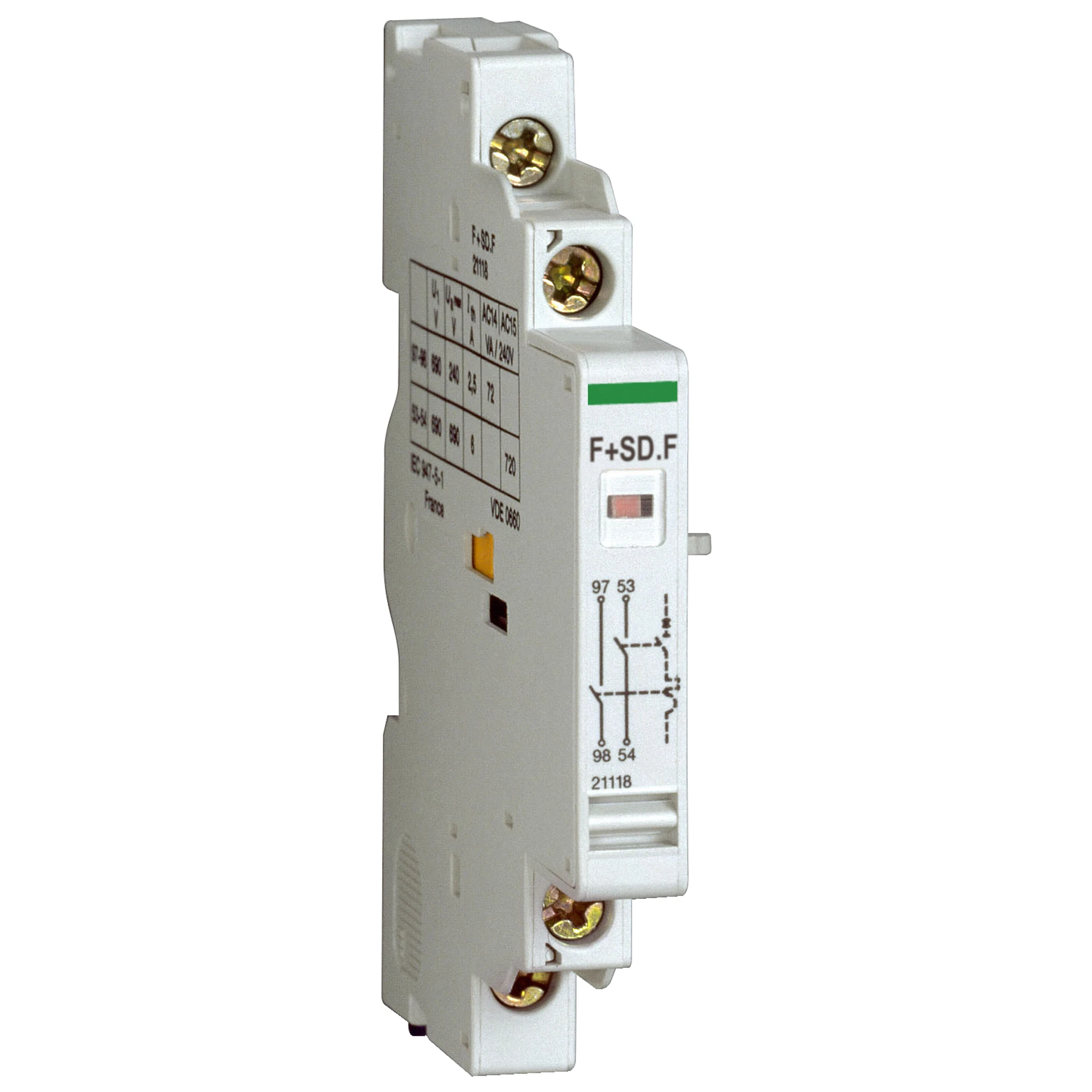 Schneider Electric 21118 Auxiliary contact for PM25M, 1NC+1NO-S, 415 V, 2.2A (img_001)