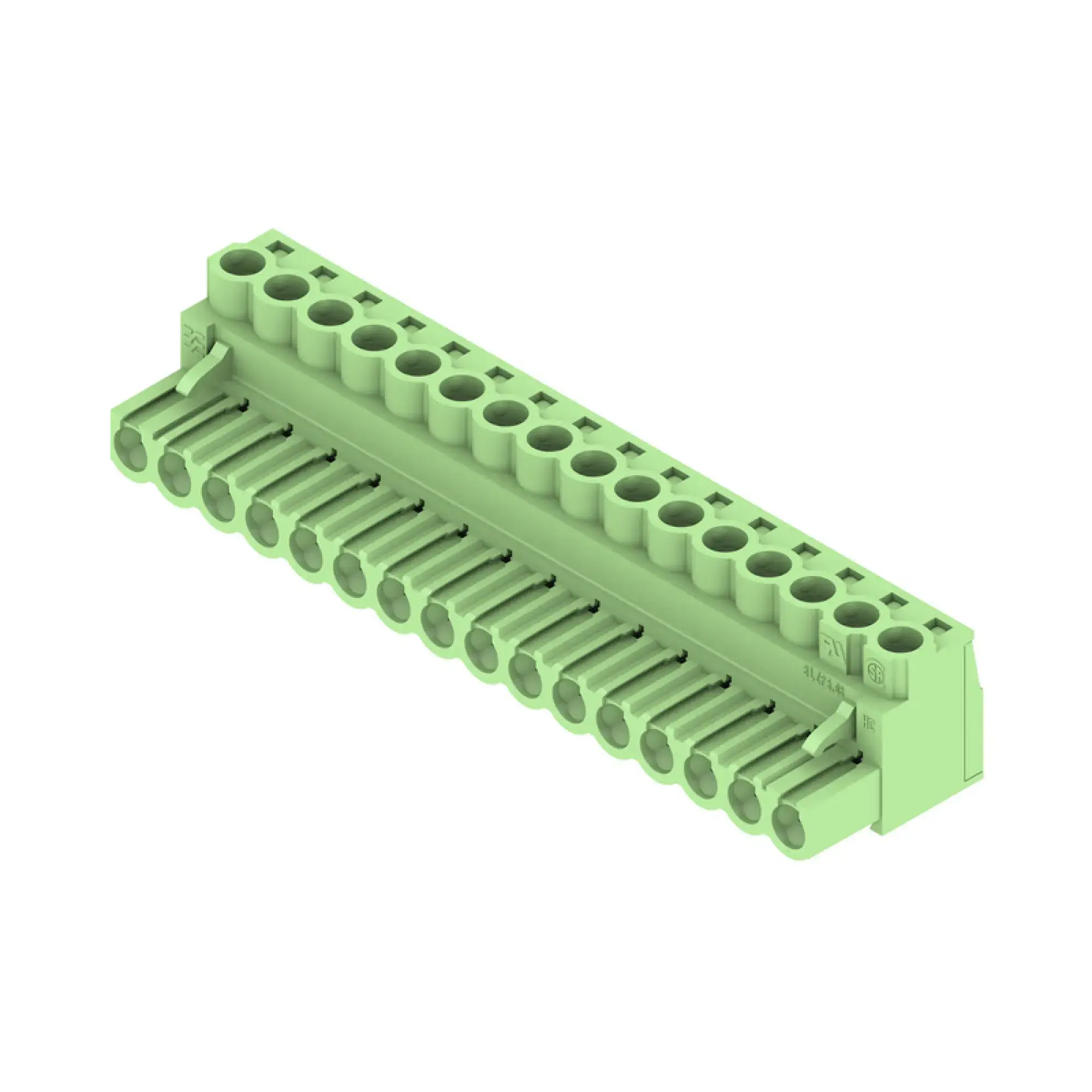 Weidmüller 1526330000 PCB connector (wire connection), 320 V, 23 A, Pitch in mm: 5.08, 4 mm², Number of poles: 16, Clamping yoke connection, Box (img_001)