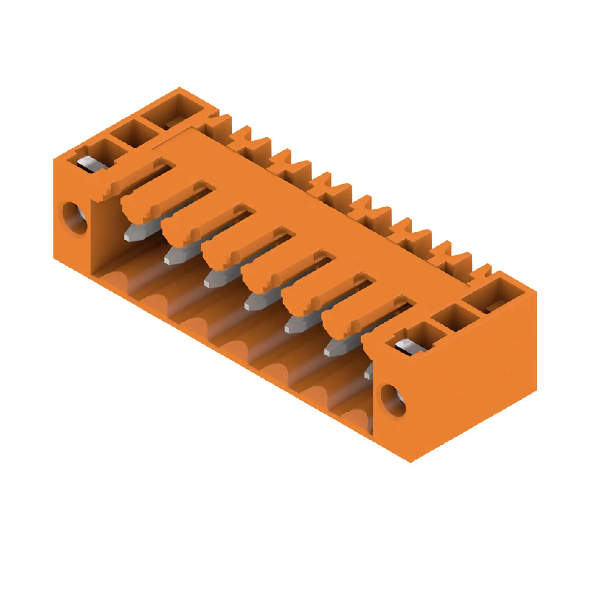 Weidmüller 1607090000 PCB connector (board connection), 160 V, 17 A, Pitch in mm: 3.50, Number of poles: 7, THT solder connection, Box (img_001)