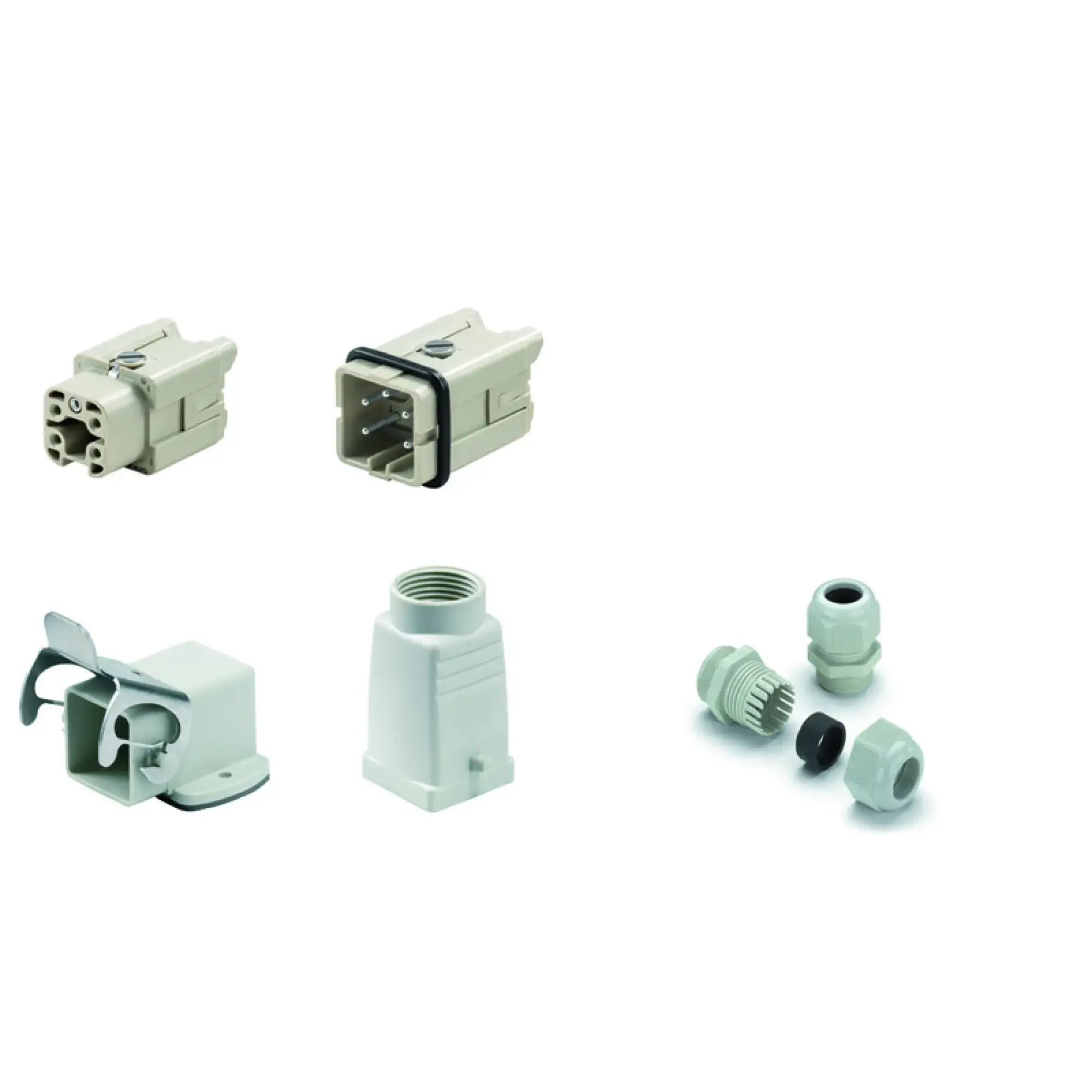 Weidmüller 1802720000 Industrial connectors (set), Series: HA, Screw connection, Size: 1, Number of poles: 4 (img_001)