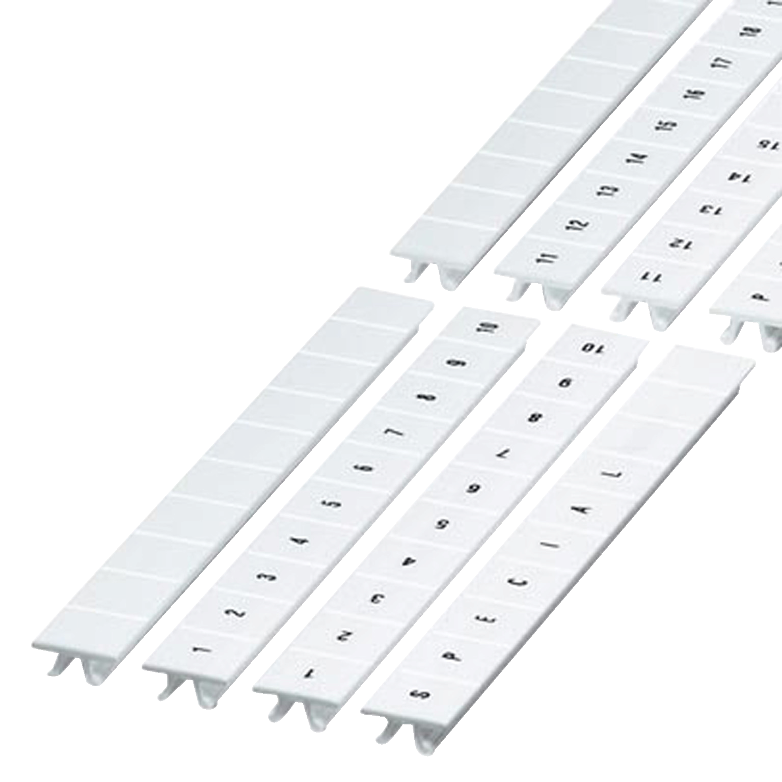 Schneider Electric SNAP INTO MARKING STRIPS, 10MM, 10 CHARACTERS 81 TO 90, PRINTED HORIZONTALLY