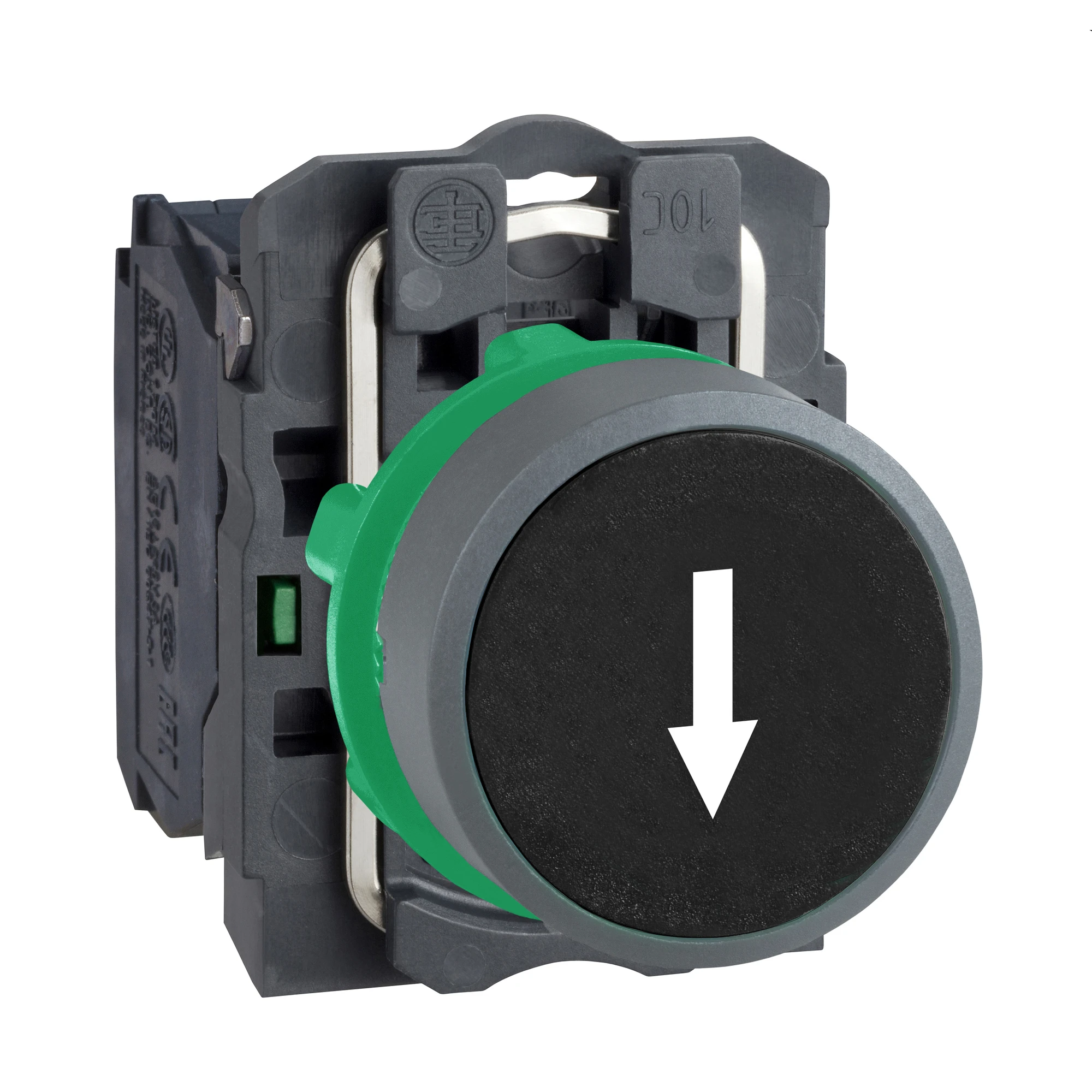 Schneider Electric XB5AA3351C0 Pushbutton, Harmony XB5, Plastic, Light Grey, Black, Arrow Down, 22mm, Momentary, 1NO (img_001) Schneider Electric XB5AA3351C0 Pushbutton, Harmony XB5, Plastic, Light Grey, Black, Arrow Down, 22mm, Momentary, 1NO (img_001)