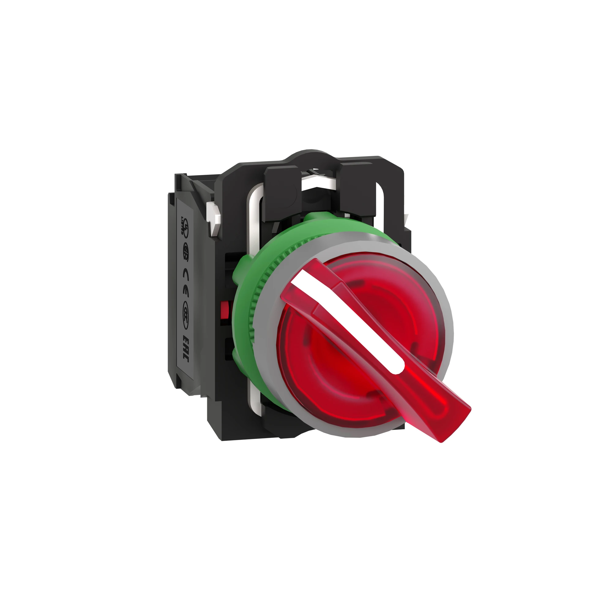 Schneider Electric XB5AK124B5C0 Illuminated Selector Switch, Harmony XB5, Plastic, Light Grey, Red, 22mm, Universal LED, 2 Positions, 1NO + 1NC, 24V AC/DC (img_001) Schneider Electric XB5AK124B5C0 Illuminated Selector Switch, Harmony XB5, Plastic, Light Grey, Red, 22mm, Universal LED, 2 Positions, 1NO + 1NC, 24V AC/DC (img_001)