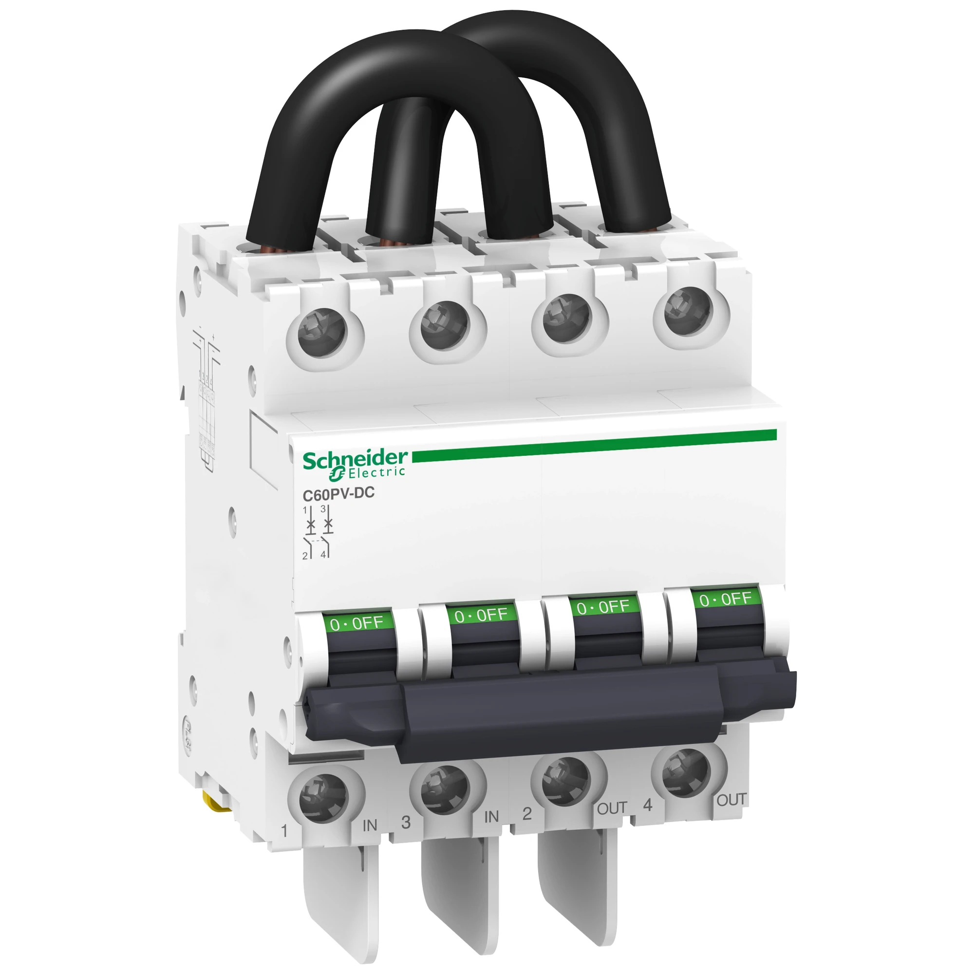 Schneider Electric A9N61658 Miniature Circuit Breaker C60PV-DC, 2P, 13A, 800V DC, 1.5kA, C-Type (img_001) Schneider Electric A9N61658 Miniature Circuit Breaker C60PV-DC, 2P, 13A, 800V DC, 1.5kA, C-Type (img_001)