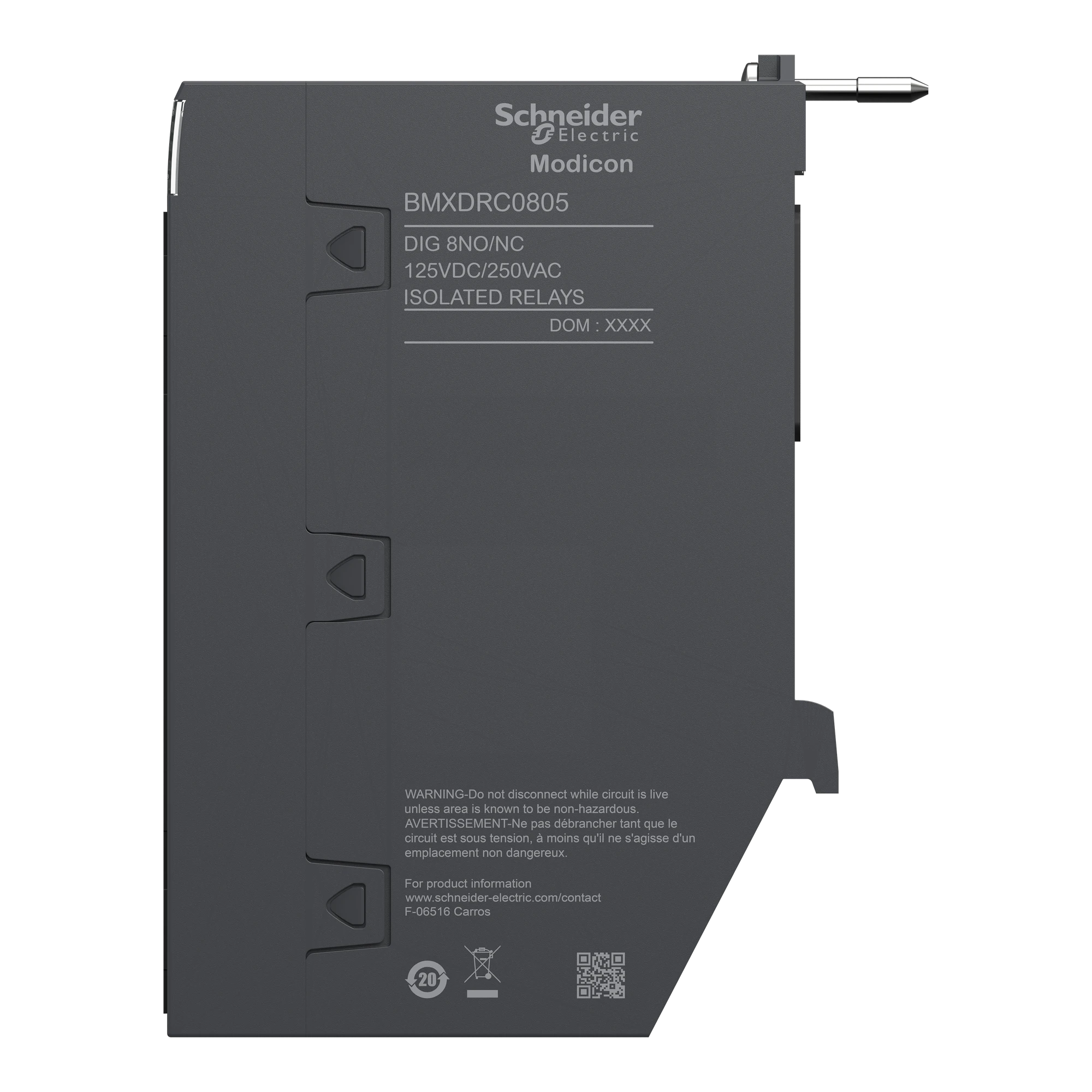 Schneider Electric BMXDRC0805H Modicon X80 I/O Module, 8 NO/NC Relay Outputs, 24-240V AC / 24-125V DC, robust design (img_004)