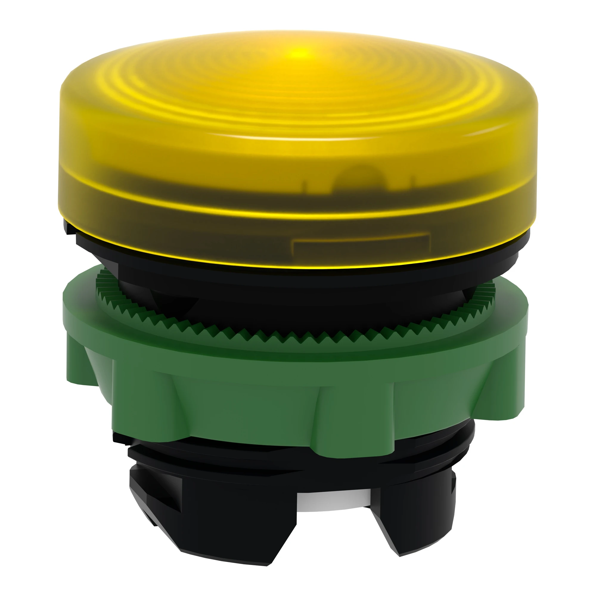 Schneider Electric ZB5AV083S Indicator light, front element, Harmony XB5, plastic, 22mm, yellow, for universal LED, ribbed dome (img_003)