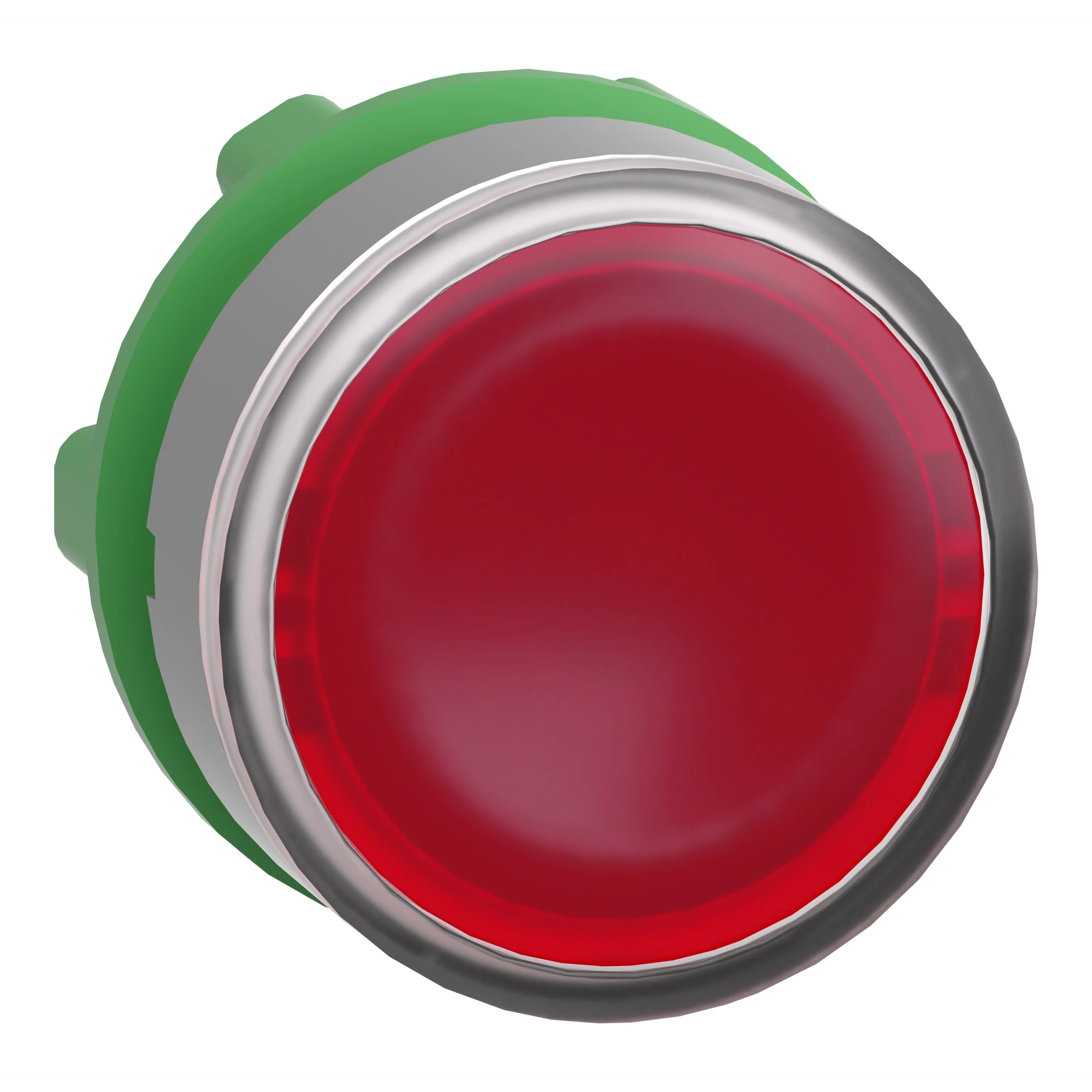 Schneider Electric ZB5AW343C0 Illuminated Pushbutton, Front Element, Harmony XB5, Plastic, 22mm, light grey, red, for universal LED (img_001)