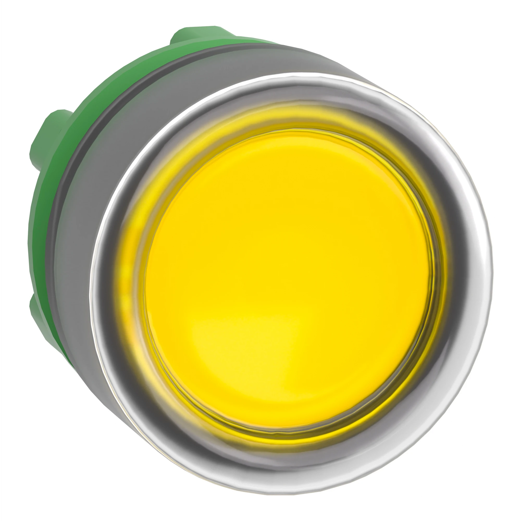 Schneider Electric ZB5AW583 Illuminated Push Button, Front Element, Harmony XB5, Plastic, 22mm, Yellow, for Universal LED, with Protective Cap (img_001)
