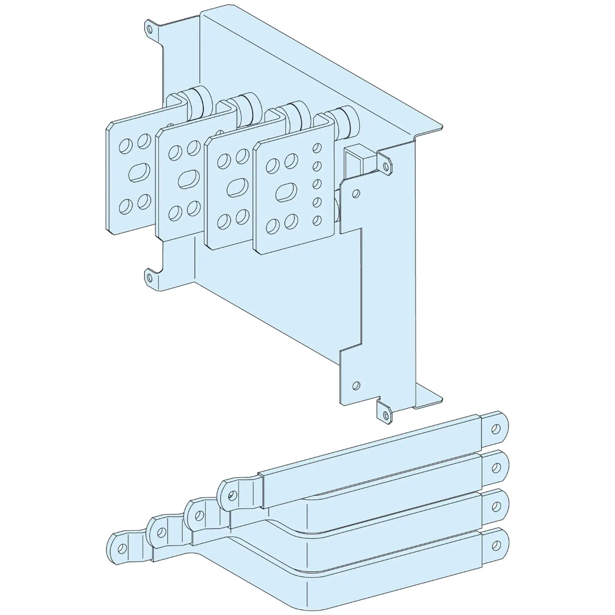 Schneider Electric LVS04456 PrismaSeT-P, Connection extension, ComPacT NSX/NSX Vigi400-630 4-pole,Toggle switch,Fixed mounting,horizontal (img_002) Schneider Electric LVS04456 PrismaSeT-P, Connection extension, ComPacT NSX/NSX Vigi400-630 4-pole,Toggle switch,Fixed mounting,horizontal (img_002)
