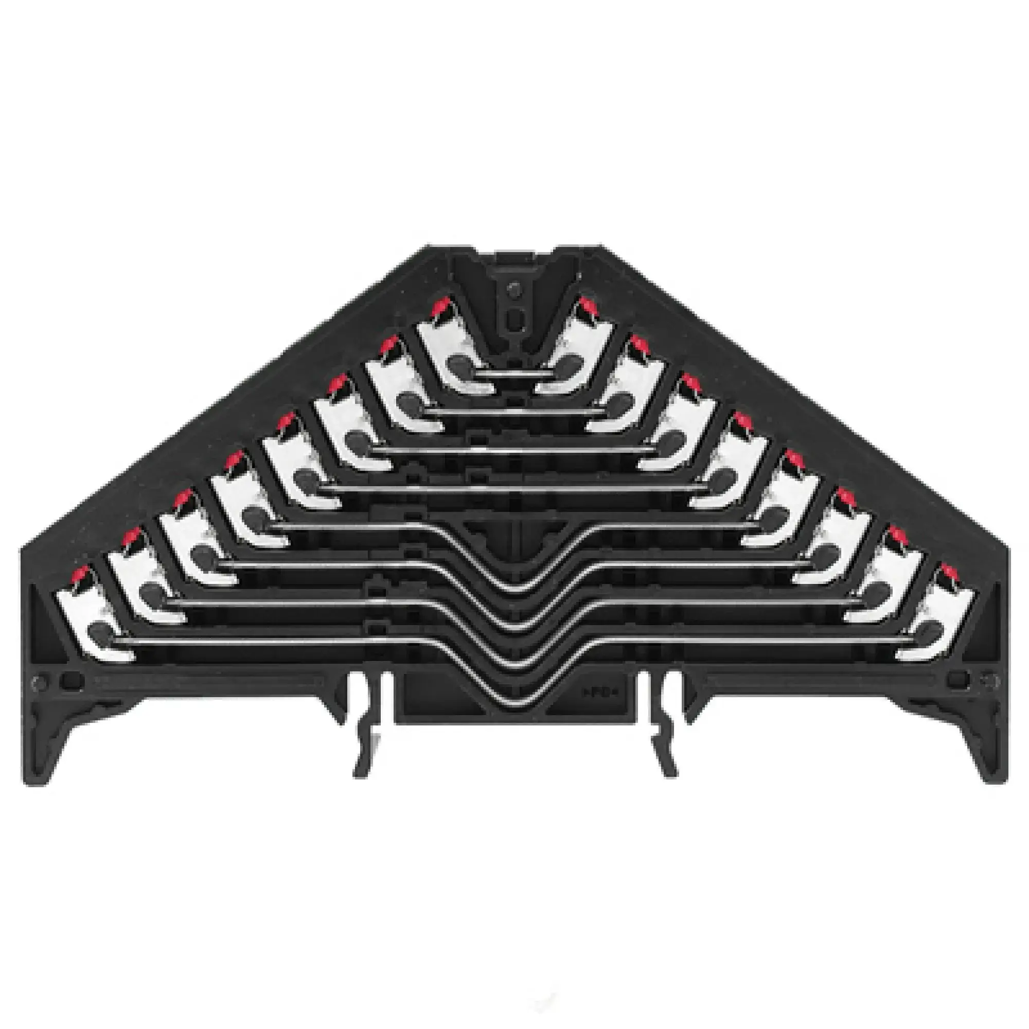 Weidmüller 1288250000 Patch distributor terminal, PUSH IN, black, 1.5 mm², 8 A, 250 V, Number of connections: 32, Number of levels: 8, TS 35 x 7.5, V-0, Polycarbonate (img_001)