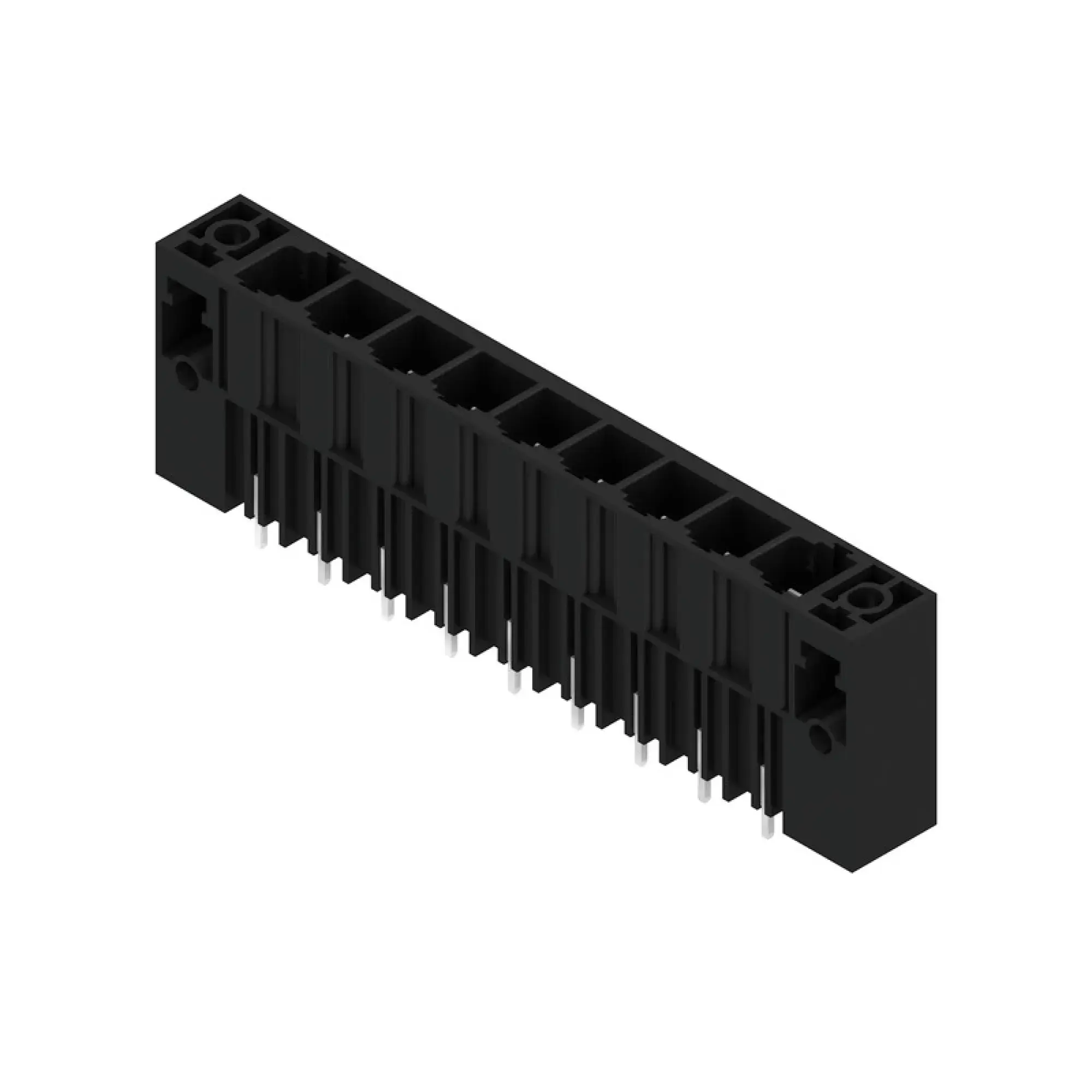 Weidmüller 1813720000 PCB connector (board connection), 1000 V, 78.3 A, Pitch in mm: 10.16, Number of poles: 9, THT solder connection, Box (img_001) Weidmüller 1813720000 PCB connector (board connection), 1000 V, 78.3 A, Pitch in mm: 10.16, Number of poles: 9, THT solder connection, Box (img_001)