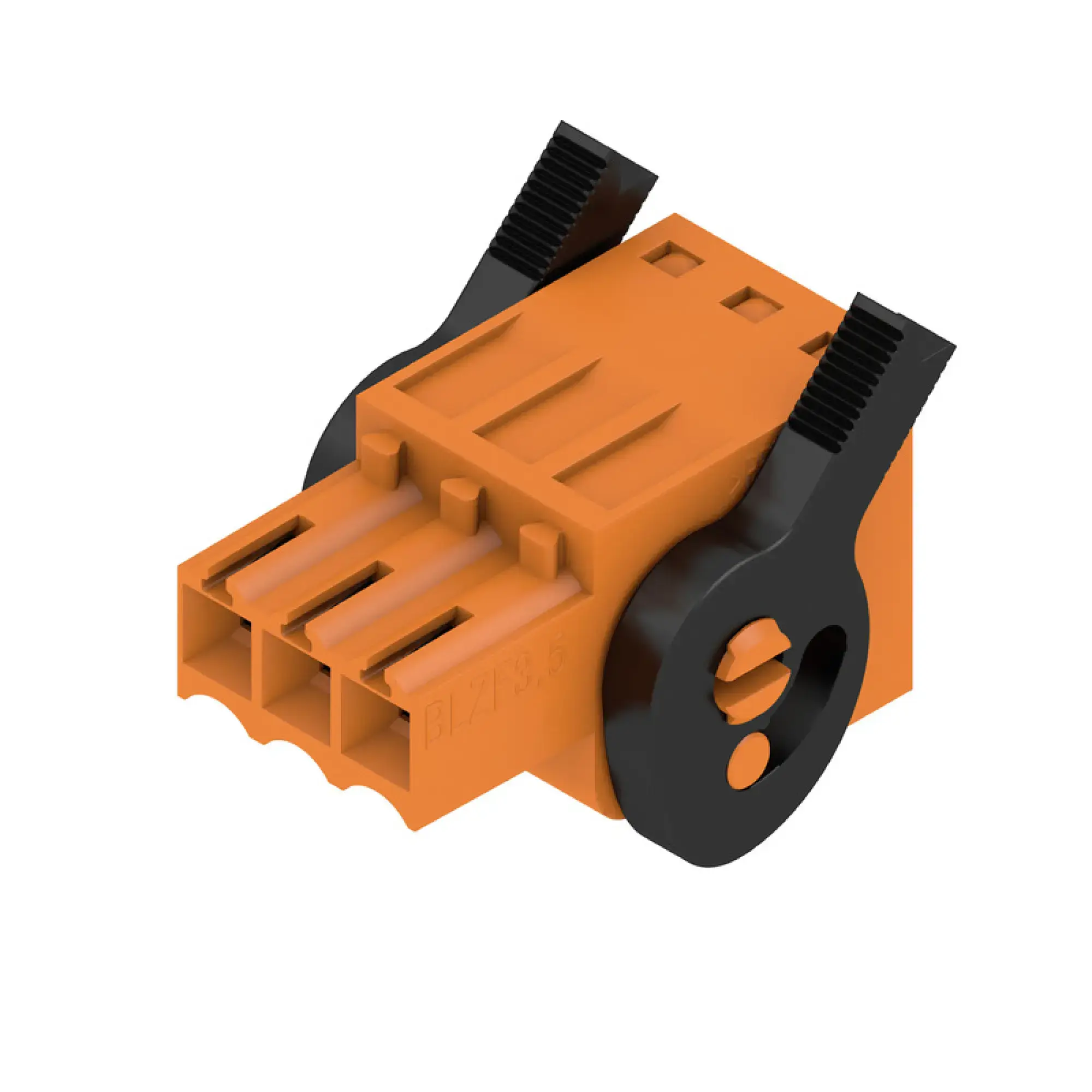 Weidmüller 1691580000 PCB connector (wire connection), 160 V, 14.5 A, Pitch in mm: 3.50, 1.5 mm², Number of poles: 3, Tension-clamp connection, Box BLZF 3.50/03/180LH SN OR BX (img_001) Weidmüller 1691580000 PCB connector (wire connection), 160 V, 14.5 A, Pitch in mm: 3.50, 1.5 mm², Number of poles: 3, Tension-clamp connection, Box BLZF 3.50/03/180LH SN OR BX (img_001)