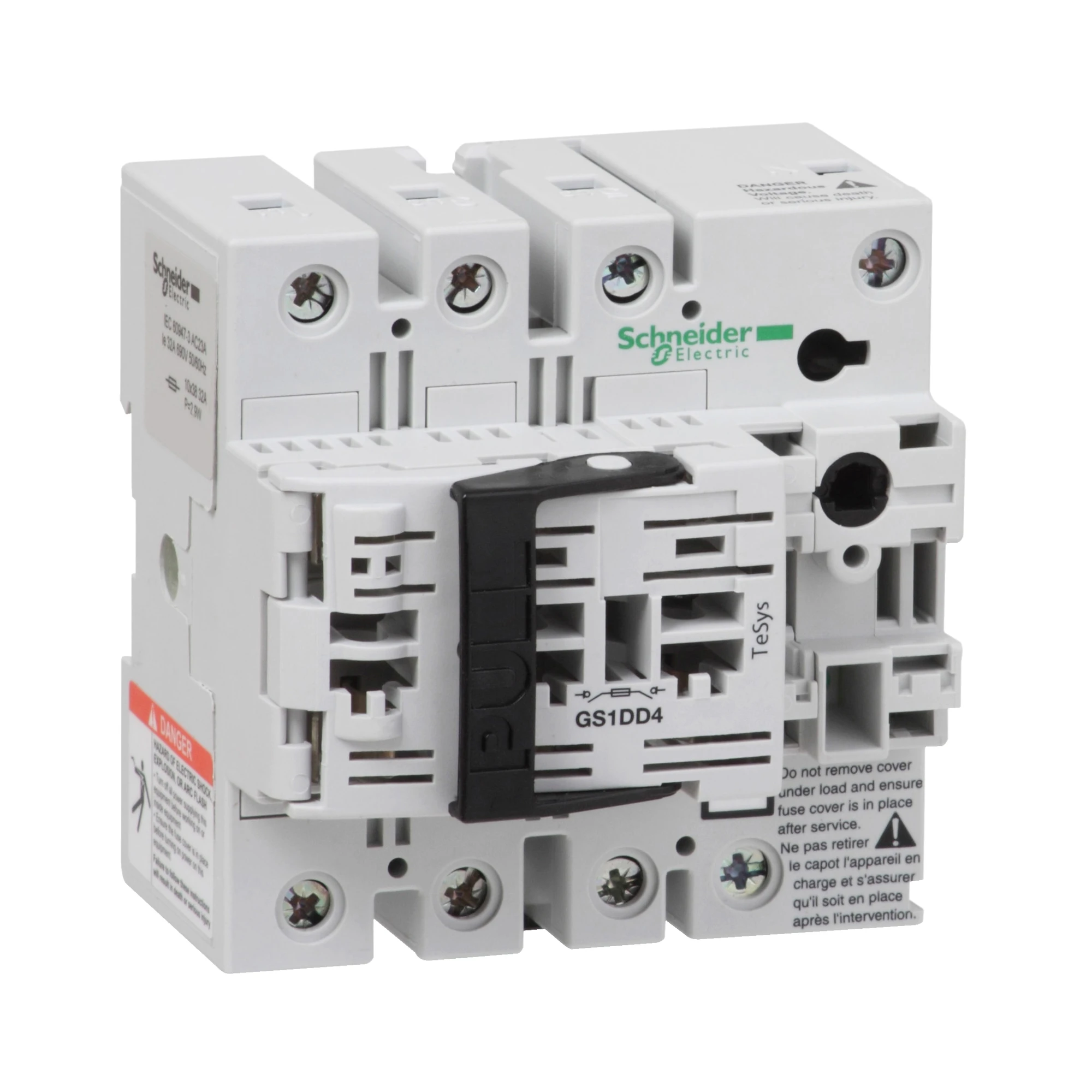 Schneider Electric GS1DD4 Base Unit for Fuses GS1, TeSys GS, 3p+N 3 F, NFC, 32A (img_001) Schneider Electric GS1DD4 Base Unit for Fuses GS1, TeSys GS, 3p+N 3 F, NFC, 32A (img_001)