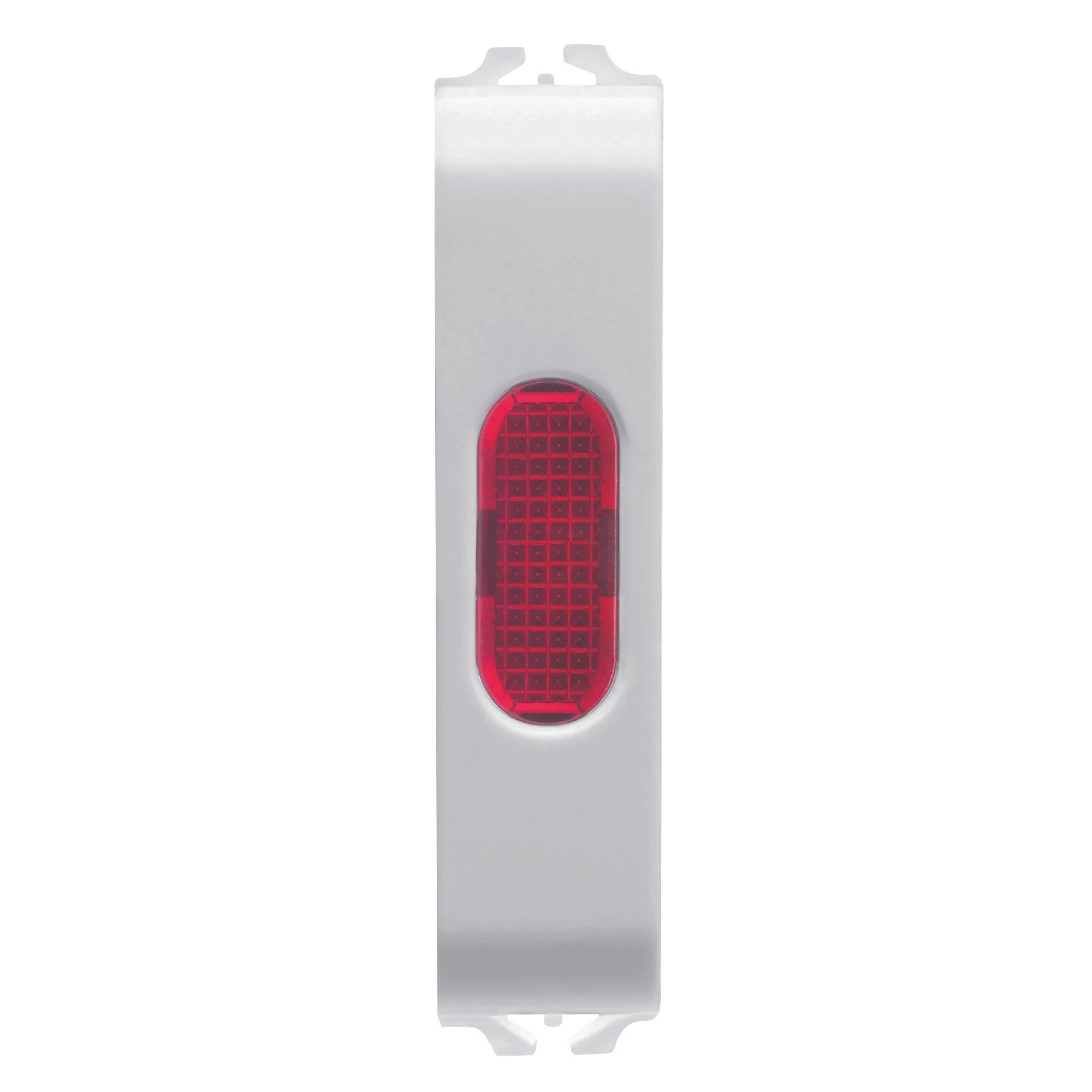 GEWISS GW10643 SINGLE INDICATOR LAMP - RED - 1/2 MODULE - GLOSSY WHITE - CHORUSMART (img_001)