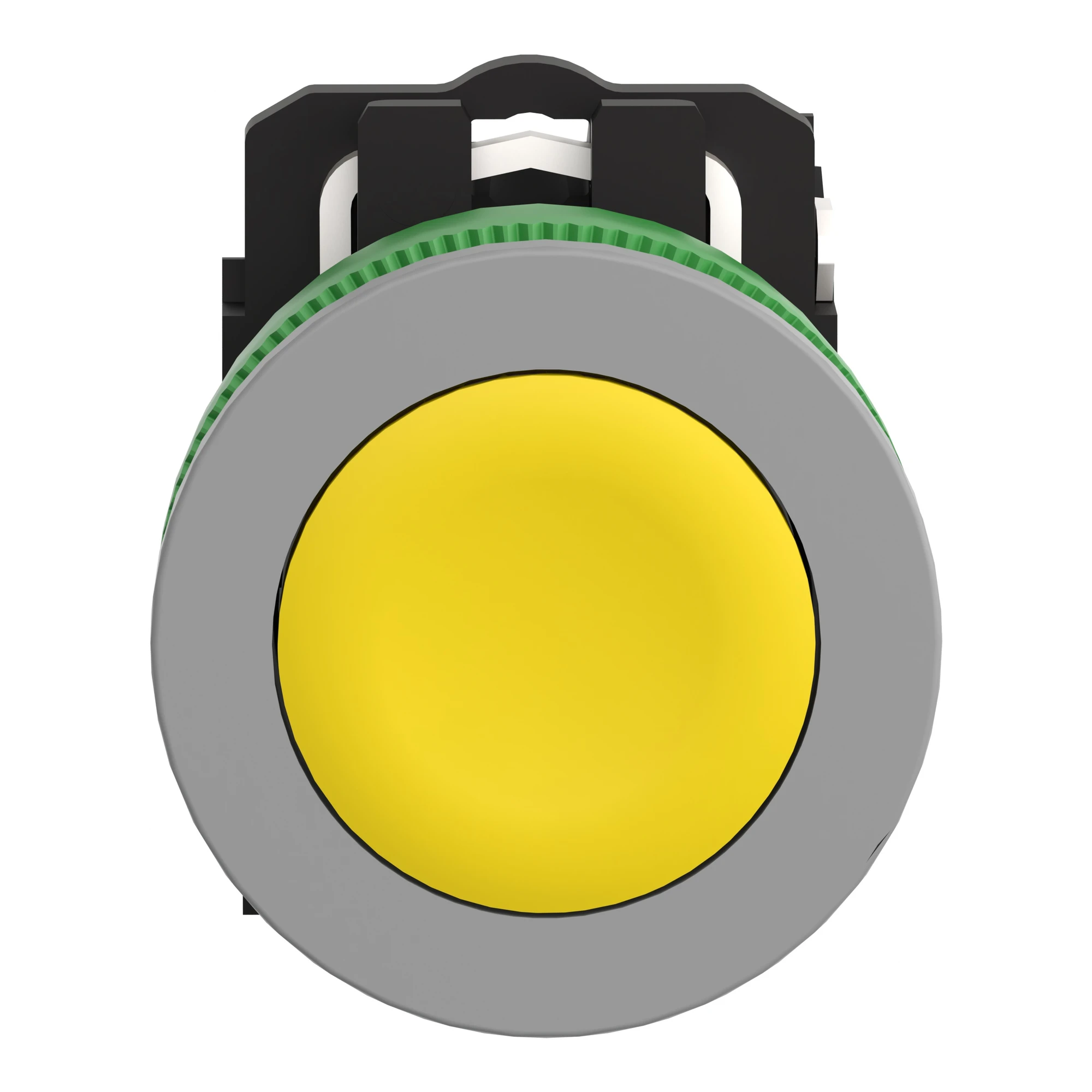 Schneider Electric XB5FA51C0 Push Button, Harmony XB5F, Plastic, Light Grey, Yellow, Unlabelled, 30mm, Momentary, 1NO (img_005)