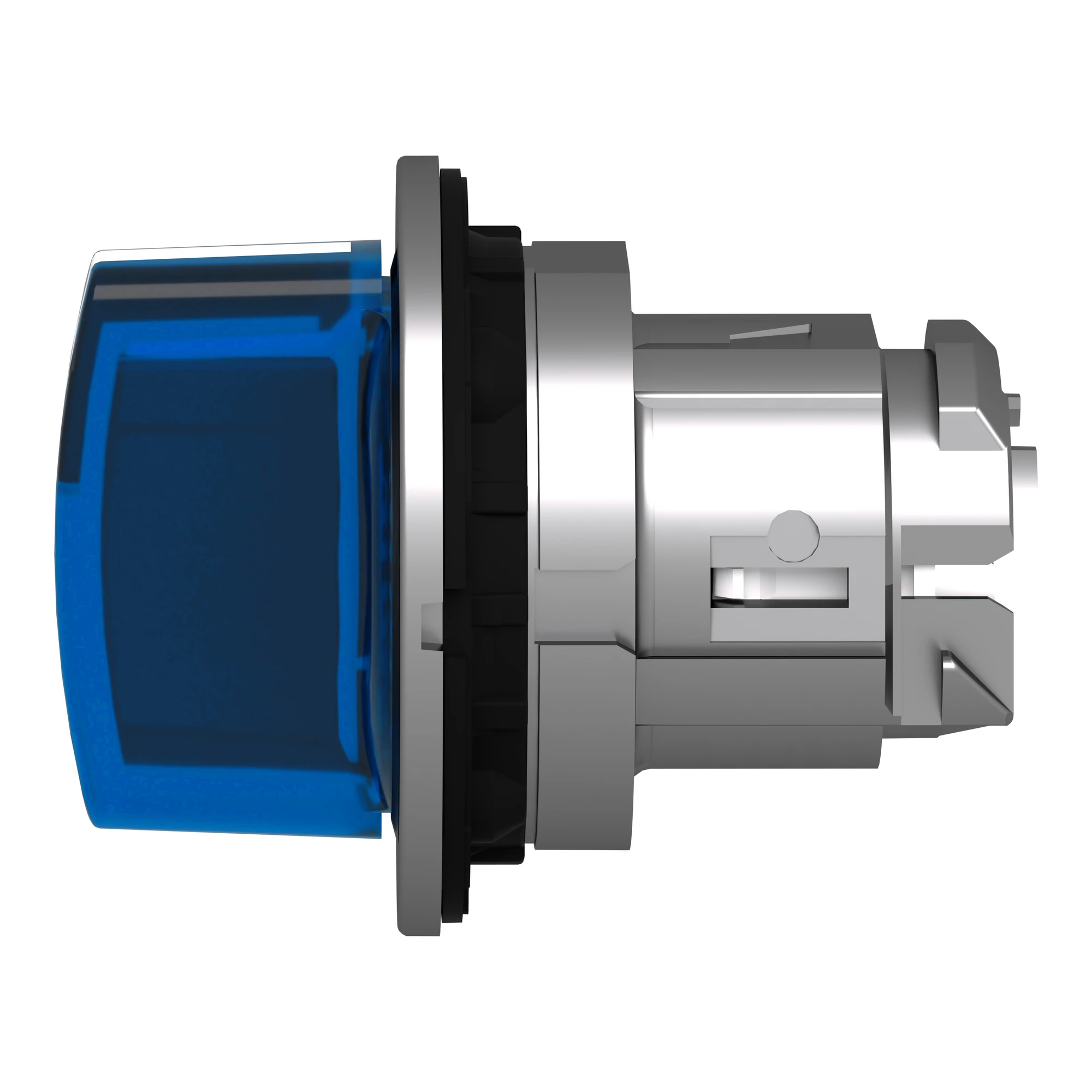 Schneider Electric ZB4FK1863 Illuminated selector switch, front element, Harmony XB4F, metal, 30mm, blue, for universal LEDs, 3 positions, momentary on right (img_004)