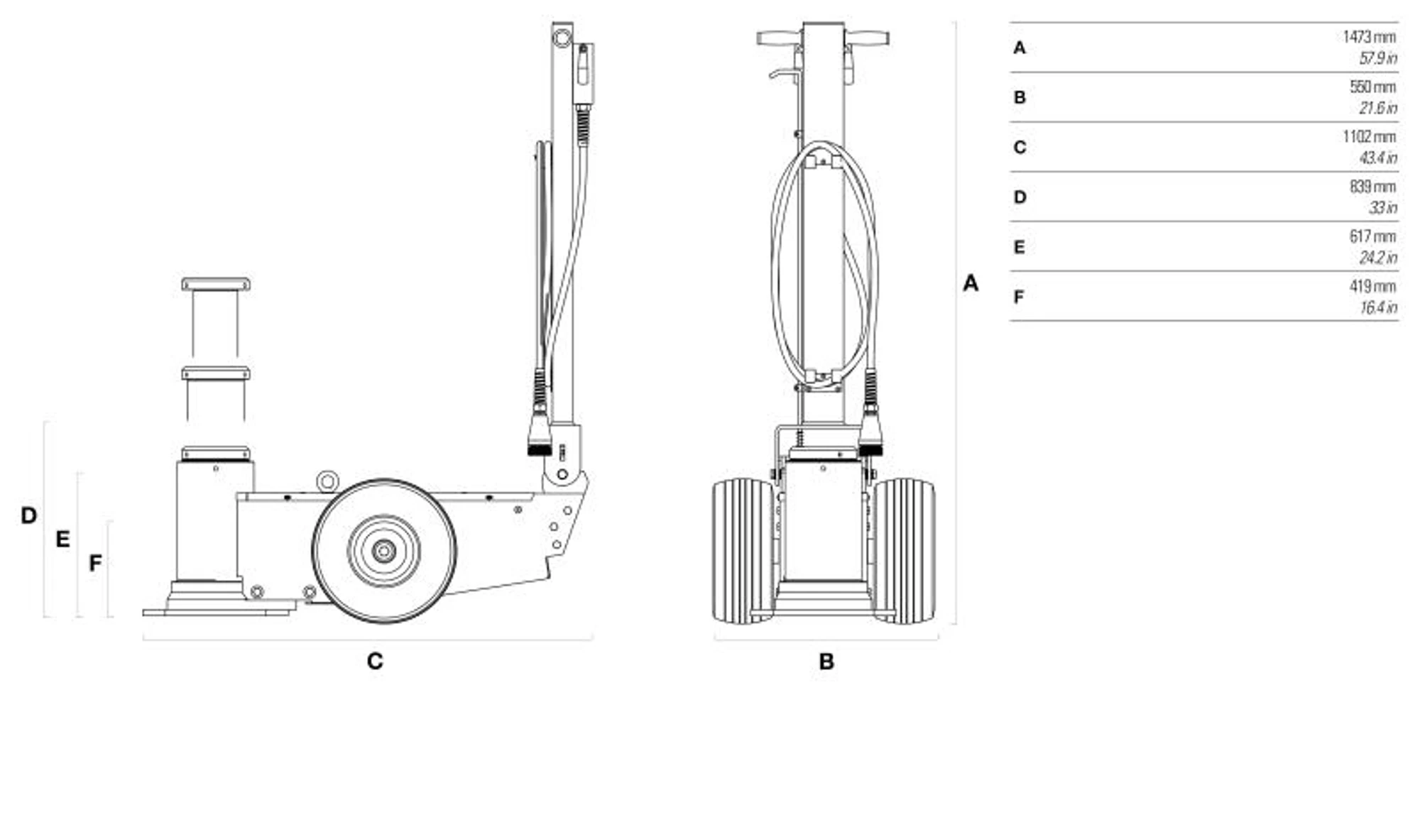 Cattini M100/72 MAMMUT Oil-Pneumatic Jacks load capacity= 100 t.; pistons=1; min. height = 720.00 mm (img_006) Cattini M100/72 MAMMUT Oil-Pneumatic Jacks load capacity= 100 t.; pistons=1; min. height = 720.00 mm (img_006)