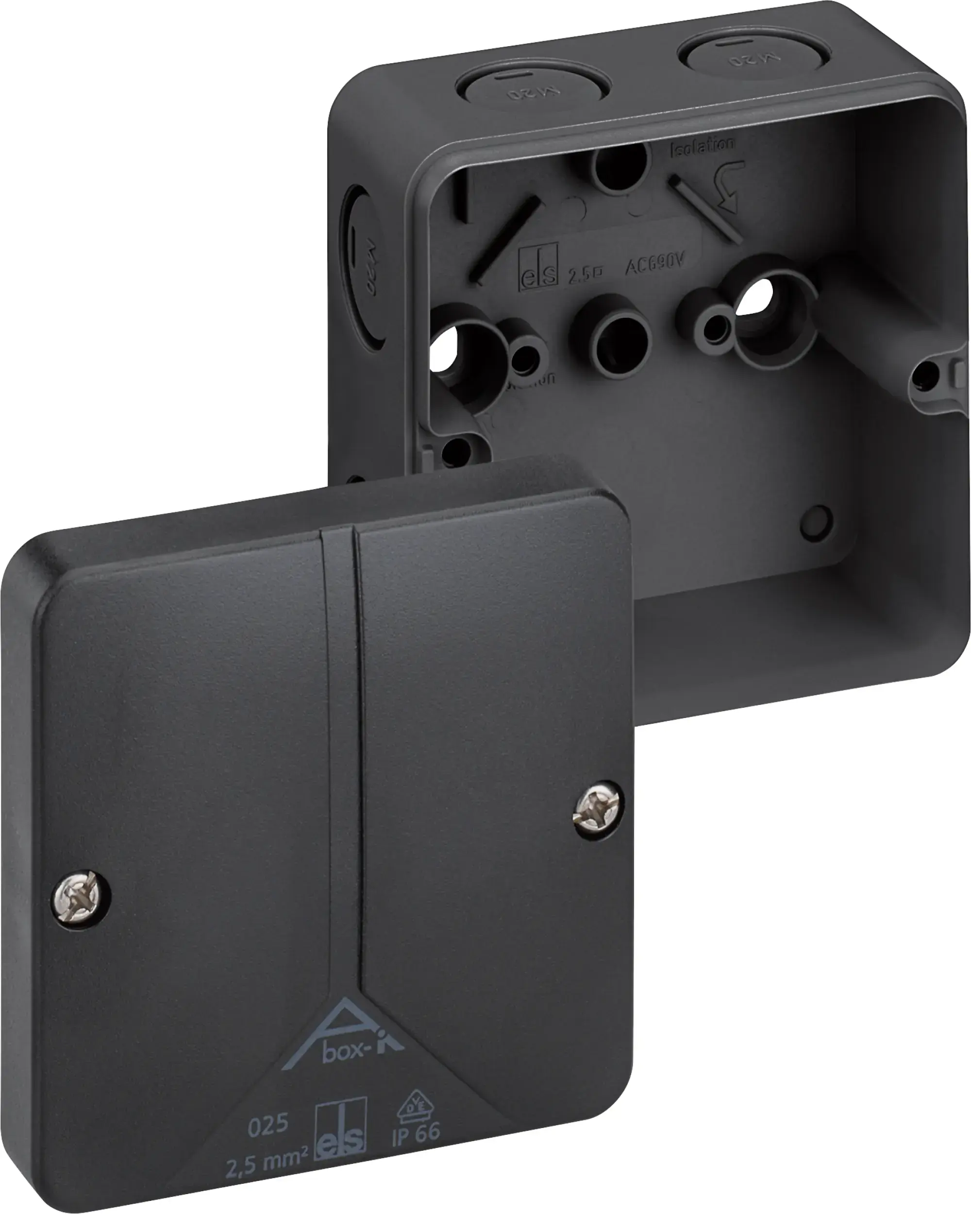 Spelsberg 49890201 Junction box, Type of protection IP66, max. 2,5², Impact strength IK08, Protection class II, Ui 690V AC, DLG, DNV, VDE, Halogen free (img_001)