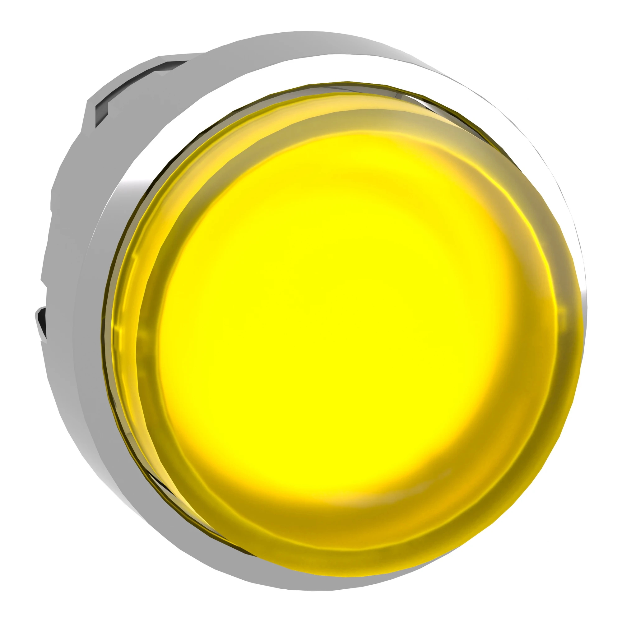 Schneider Electric ZB4BH83 Illuminated push-button, front element, Harmony XB4, metal, 22mm, yellow, protruding, for universal LED, latching (img_001)